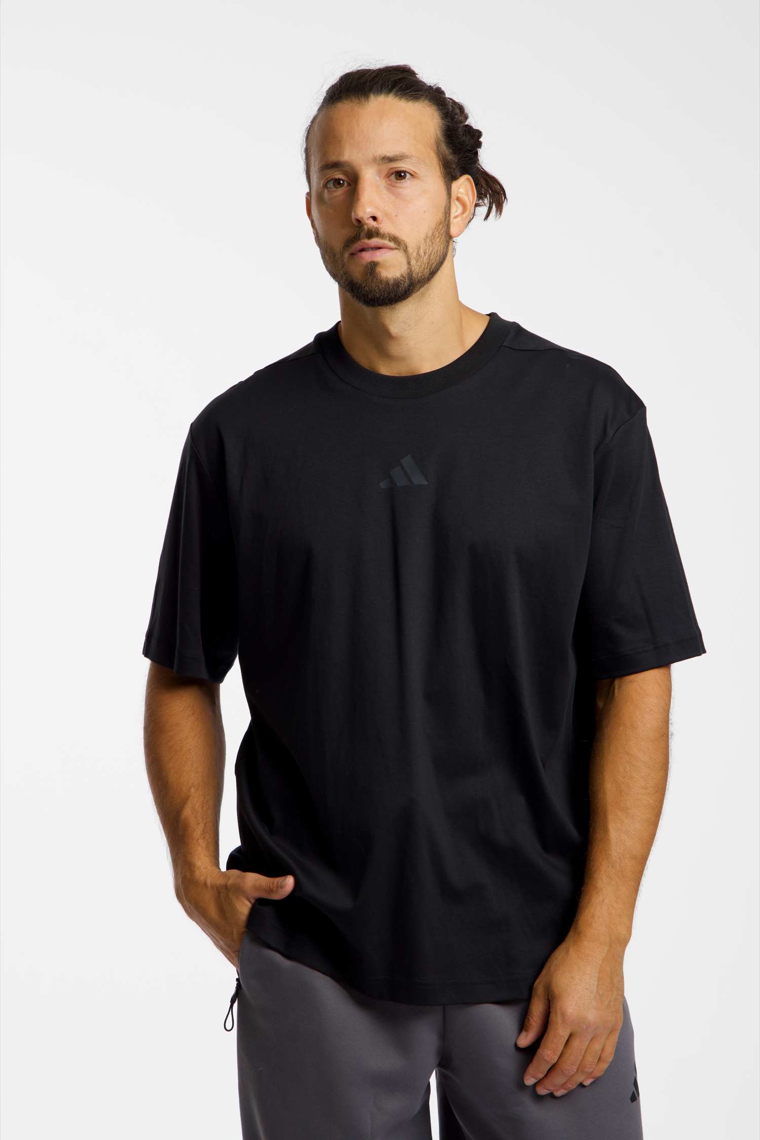adidas Z.N.E. Loose Fit Herren T-Shirt Schwarz, Herren, Größe: L