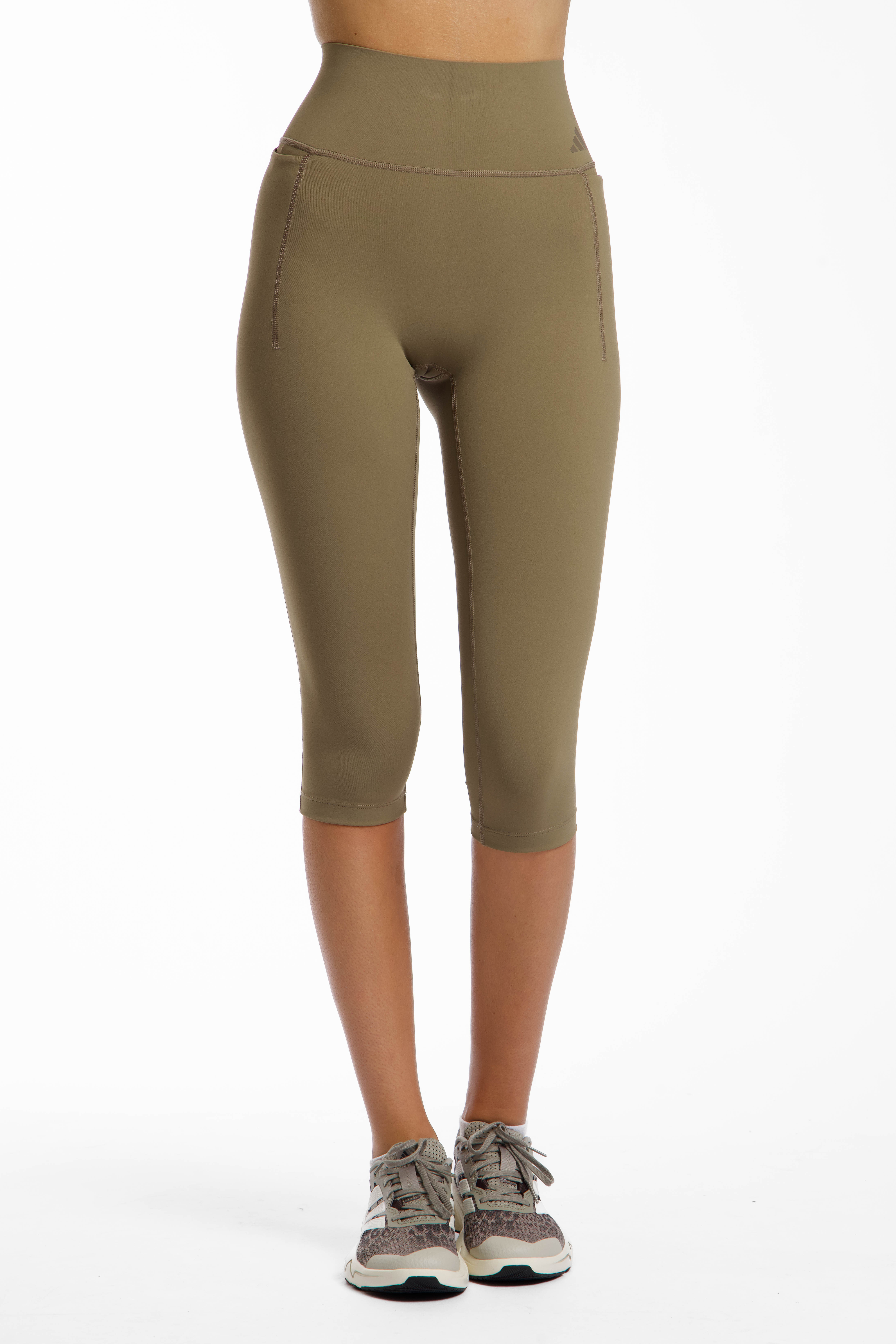 adidas Optime Workout Contour Damen 3/4 Tight Beige, Damen, Größe: L