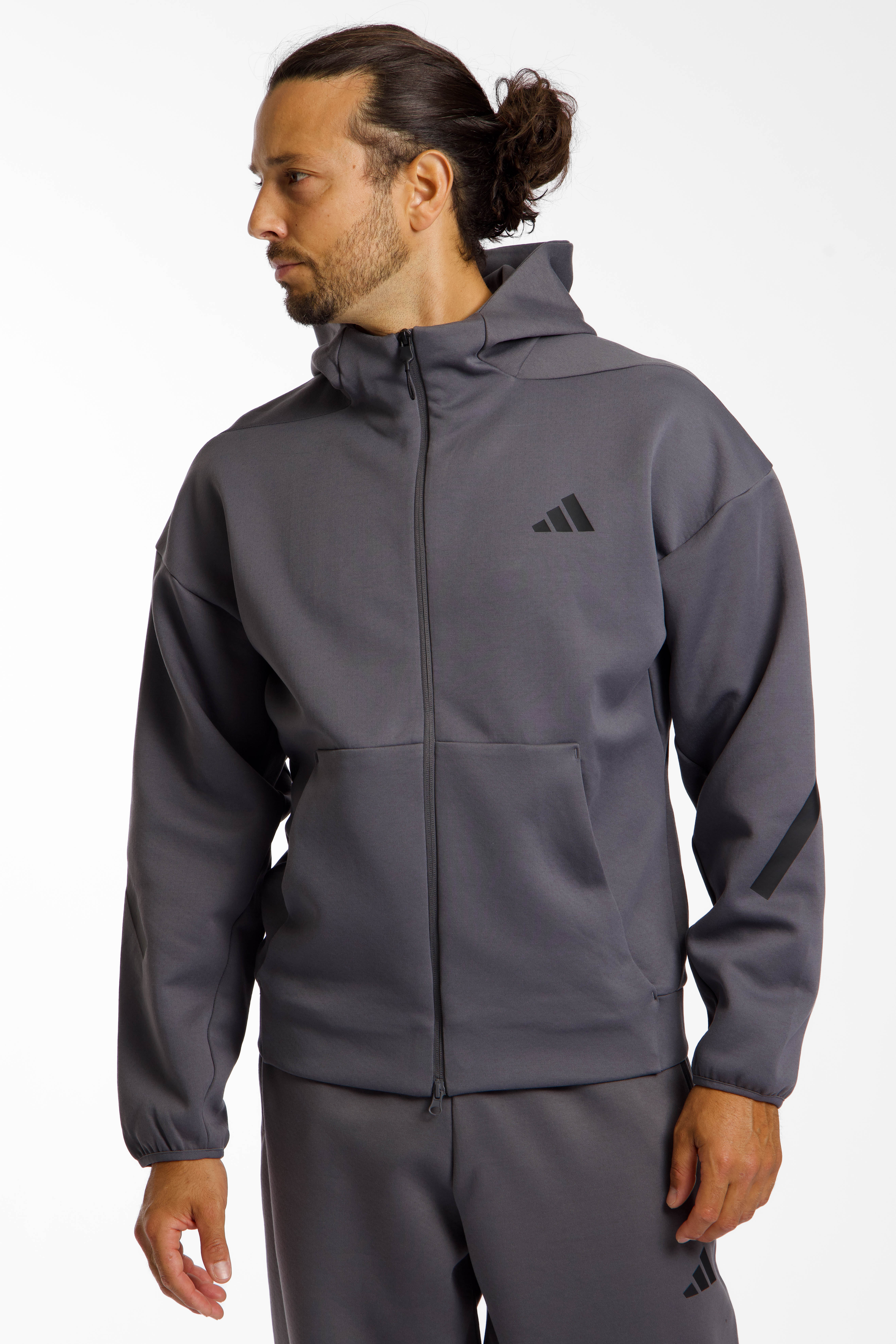 adidas Z.N.E. Full-Zip Herren Trainingsjacke Grau, Herren, Größe: XL