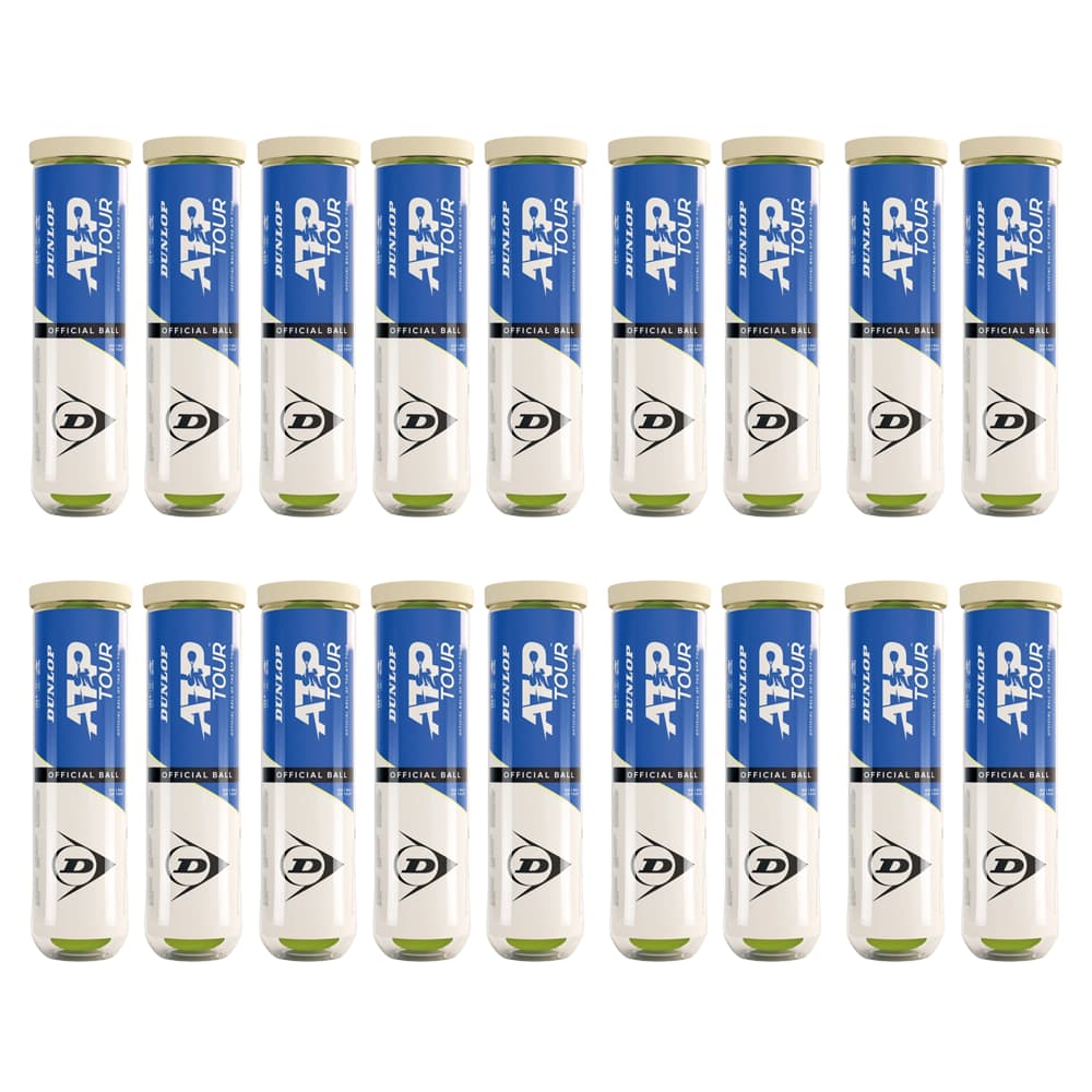 Dunlop 18-Pack ATP Official Tennisball Gelb, Herren, Größe: ONE SIZE