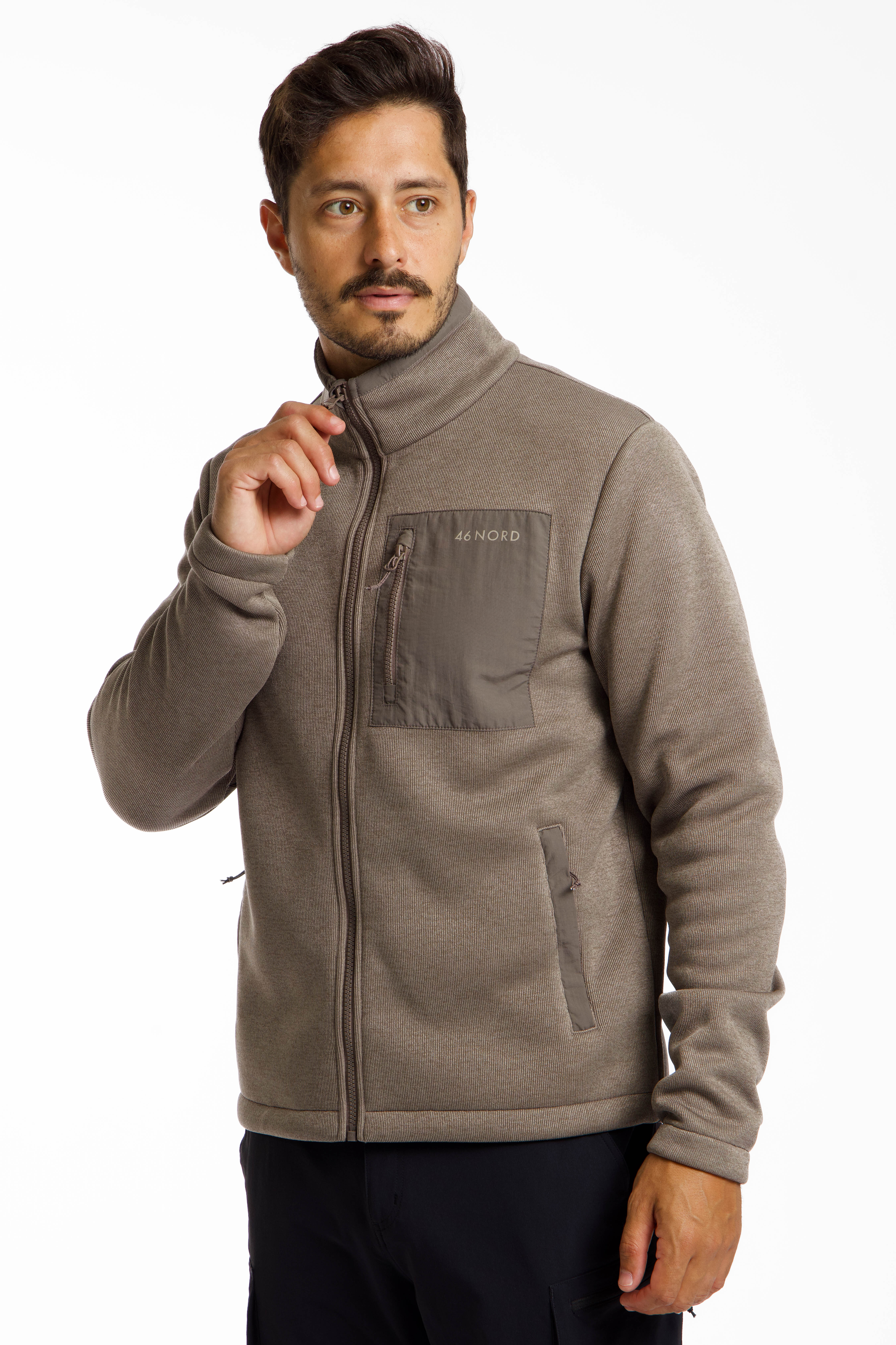 46 NORD Herren Midlayer Taupe, Herren, Größe: M