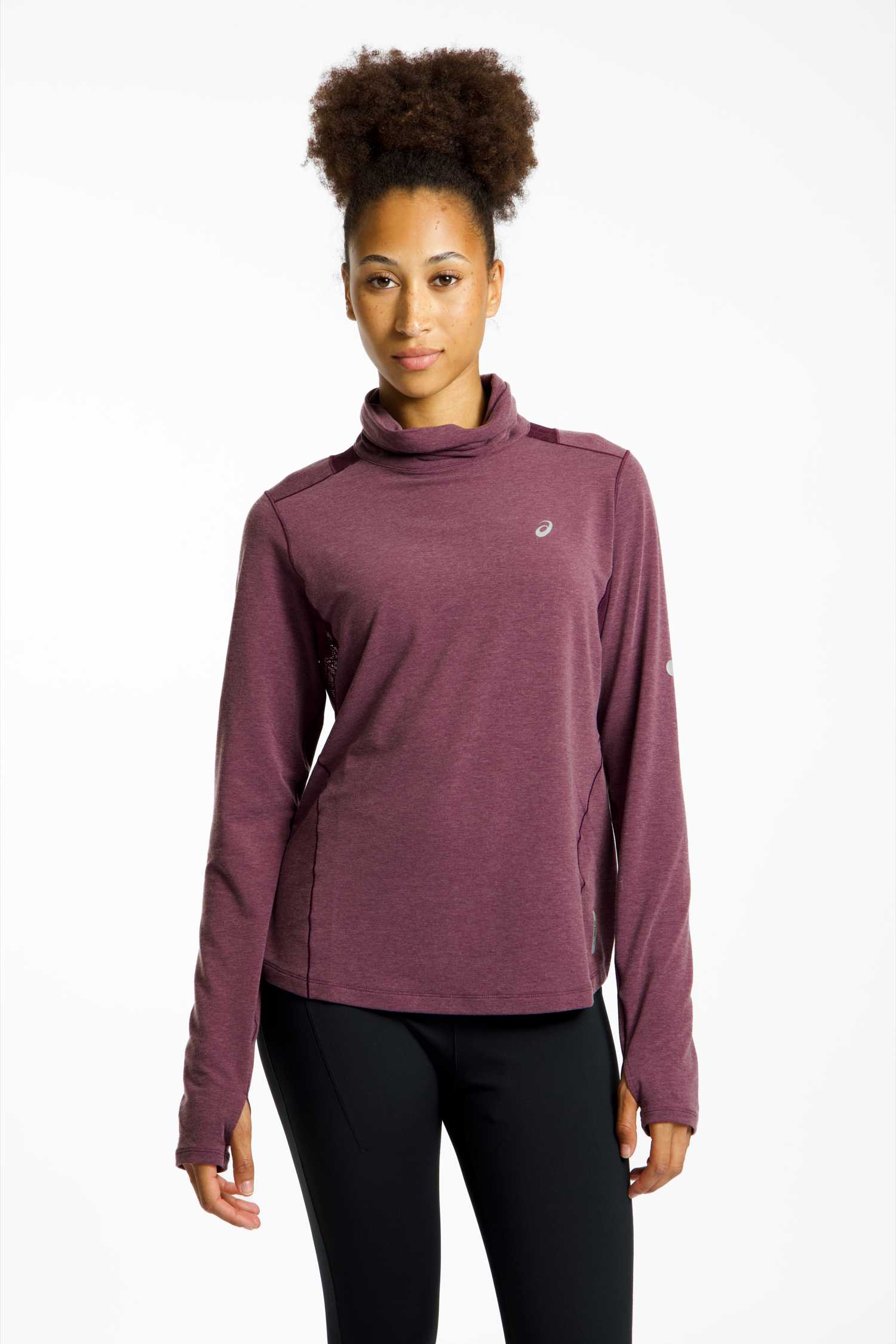 Image of ASICS Nagino Run Winter Damen Longsleeve Aubergine, Damen, Größe: L