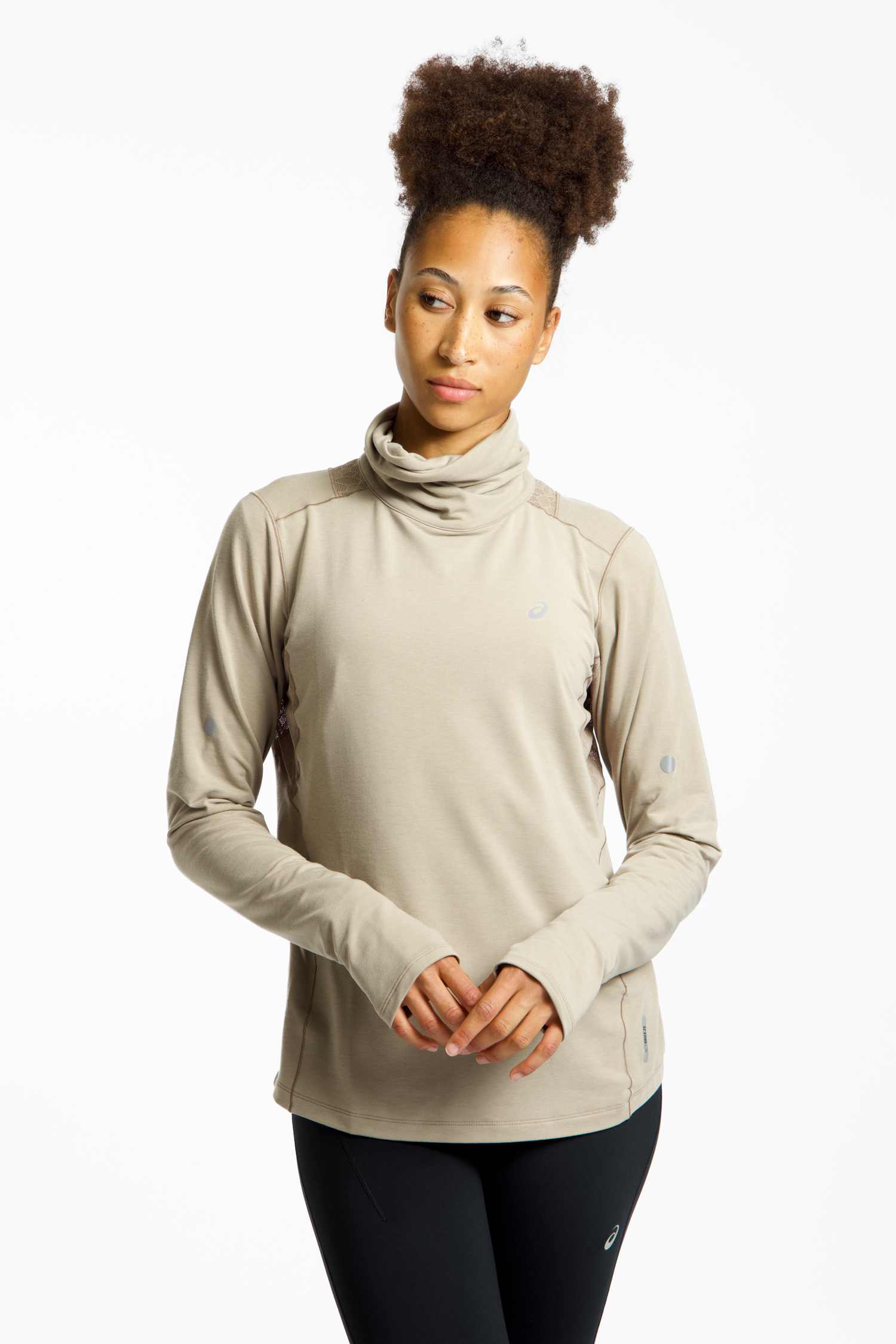 Image of ASICS Nagino Run Winter Damen Longsleeve Beige, Damen, Größe: L