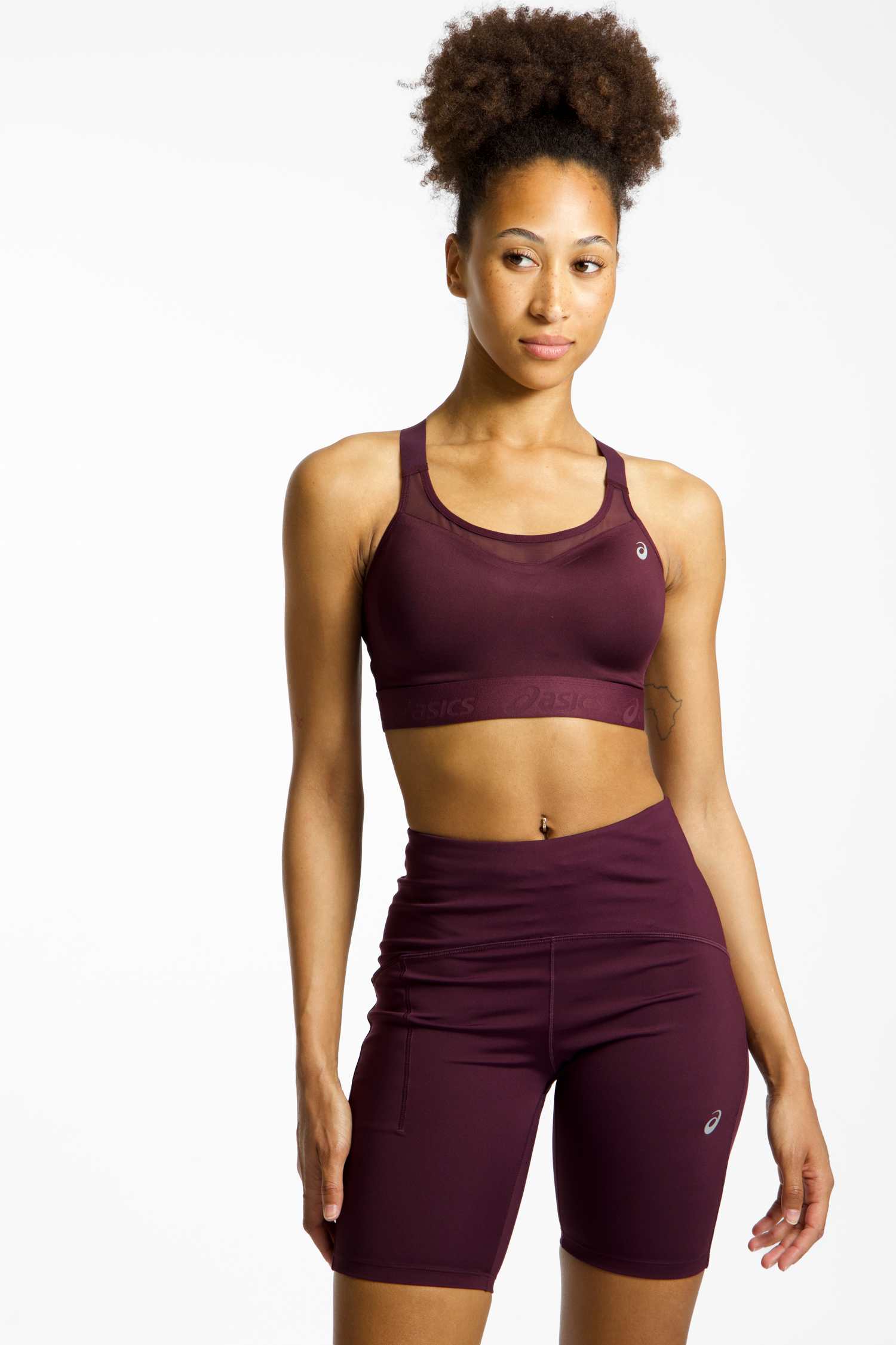 Image of ASICS Road Combination High Damen Sport-BH Aubergine, Damen, Größe: M
