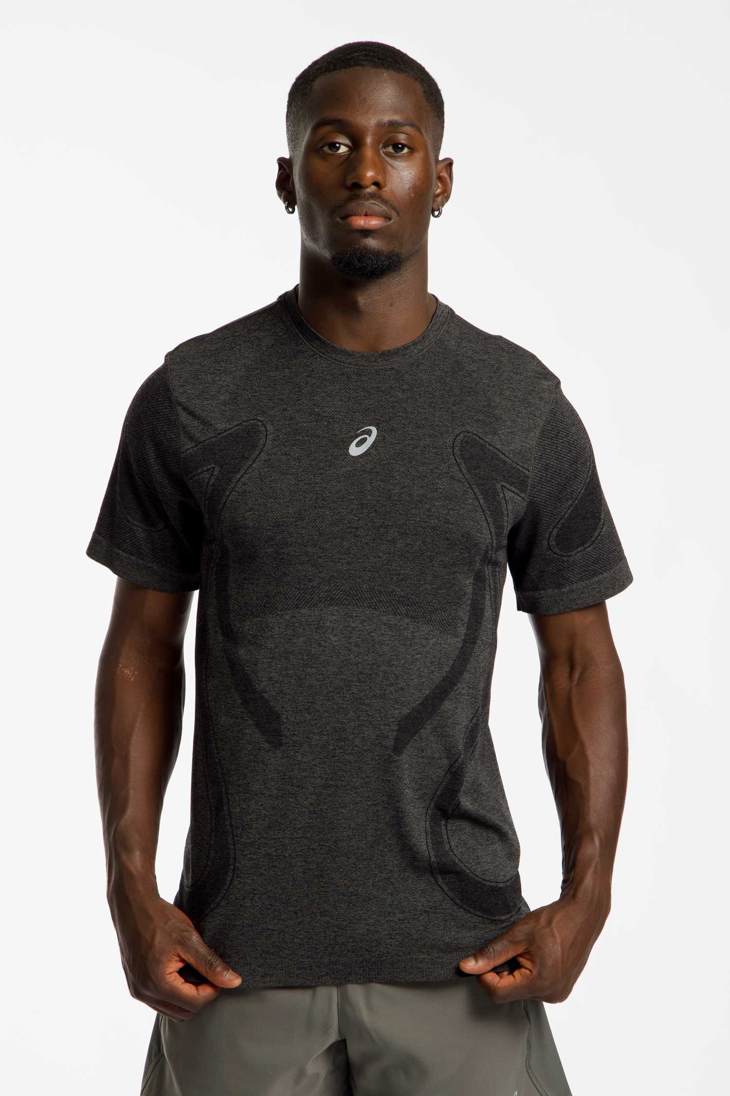 Image of ASICS Road Seamless Herren T-Shirt Schwarz, Herren, Größe: L