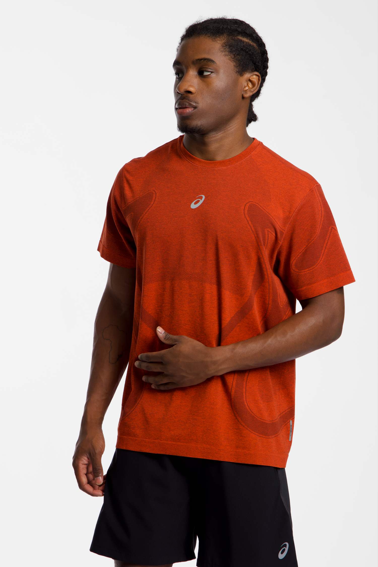 Image of ASICS Road Seamless Herren T-Shirt Rot, Herren, Größe: L