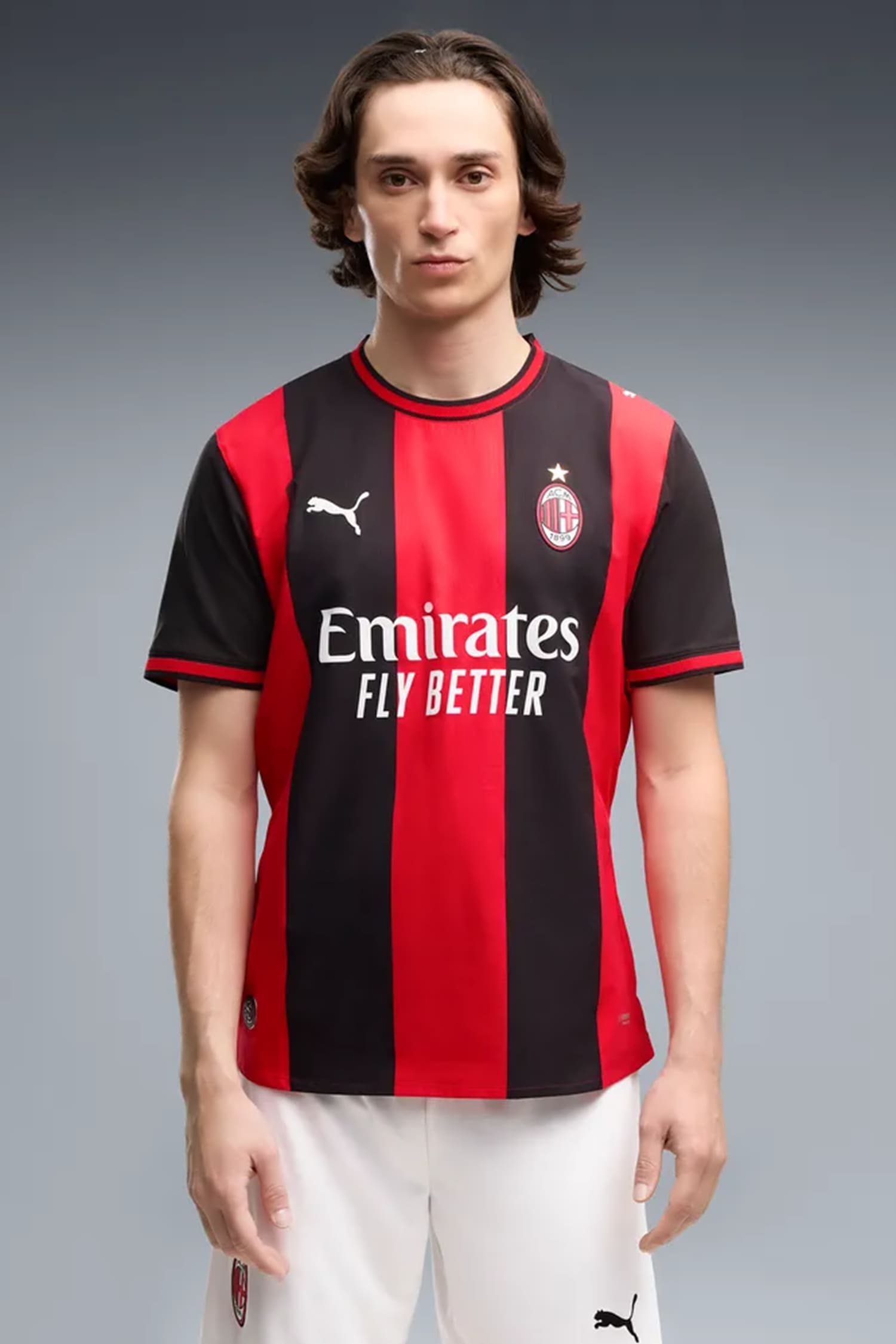 Image of PUMA AC Milan Home Authentic Herren Fussballtrikot 26/27 Rot, Herren, Größe: L