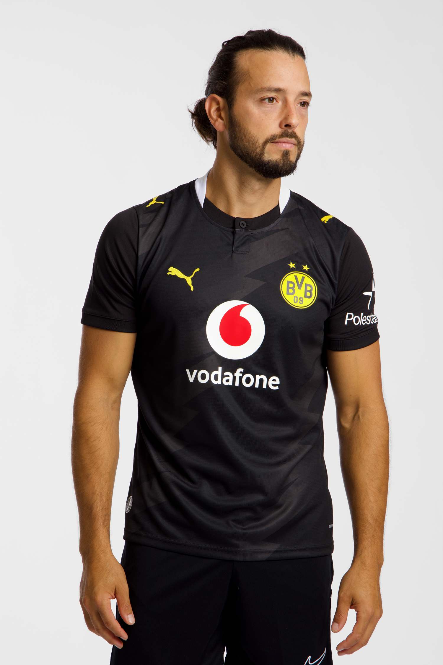 Image of PUMA Borussia Dortmund Away Replica Herren Fussballtrikot 26/27 Schwarz, Herren, Größe: L