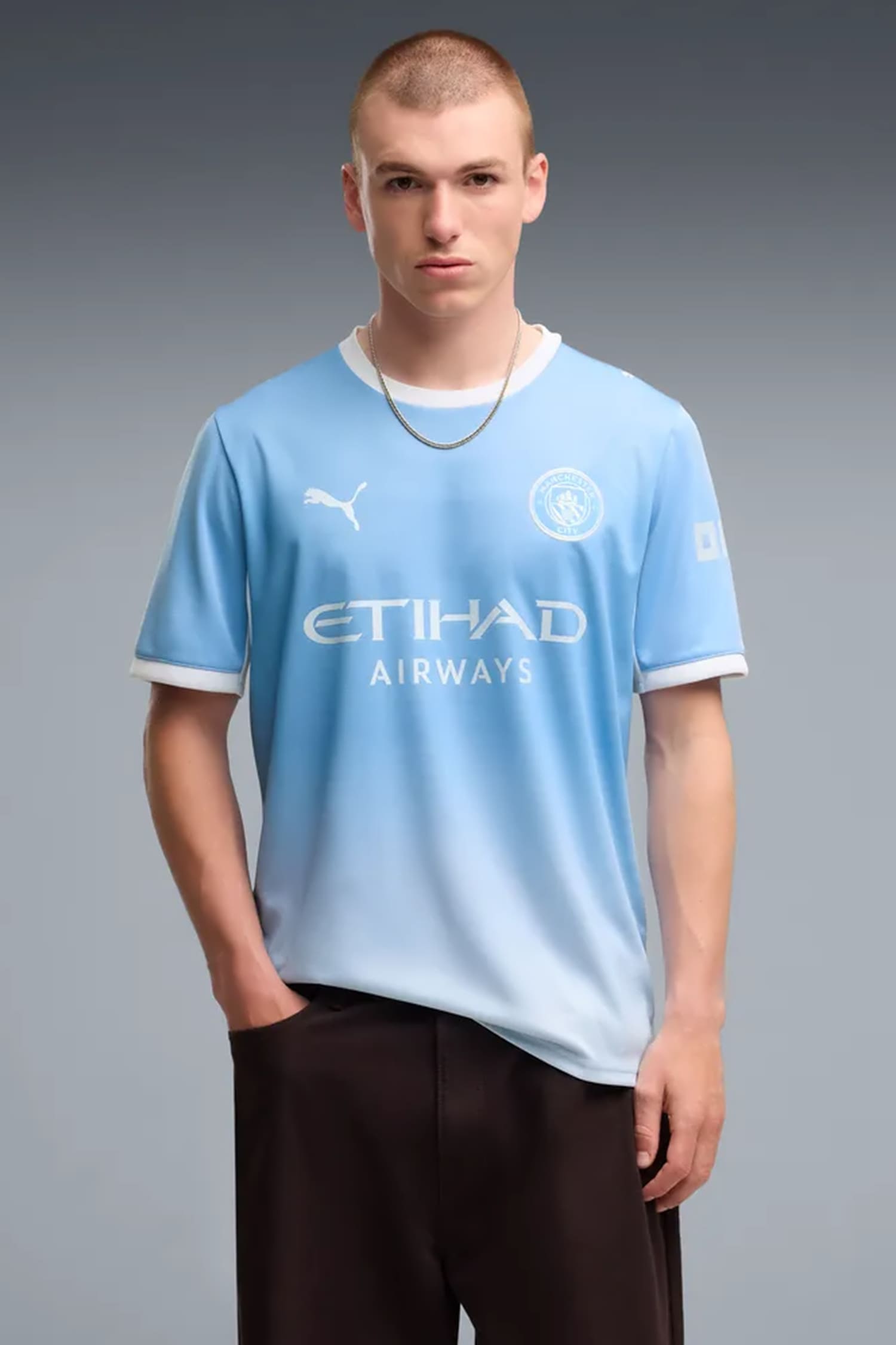 Image of PUMA Manchester City Home Replica Herren Fussballtrikot 26/27 Blau, Herren, Größe: L