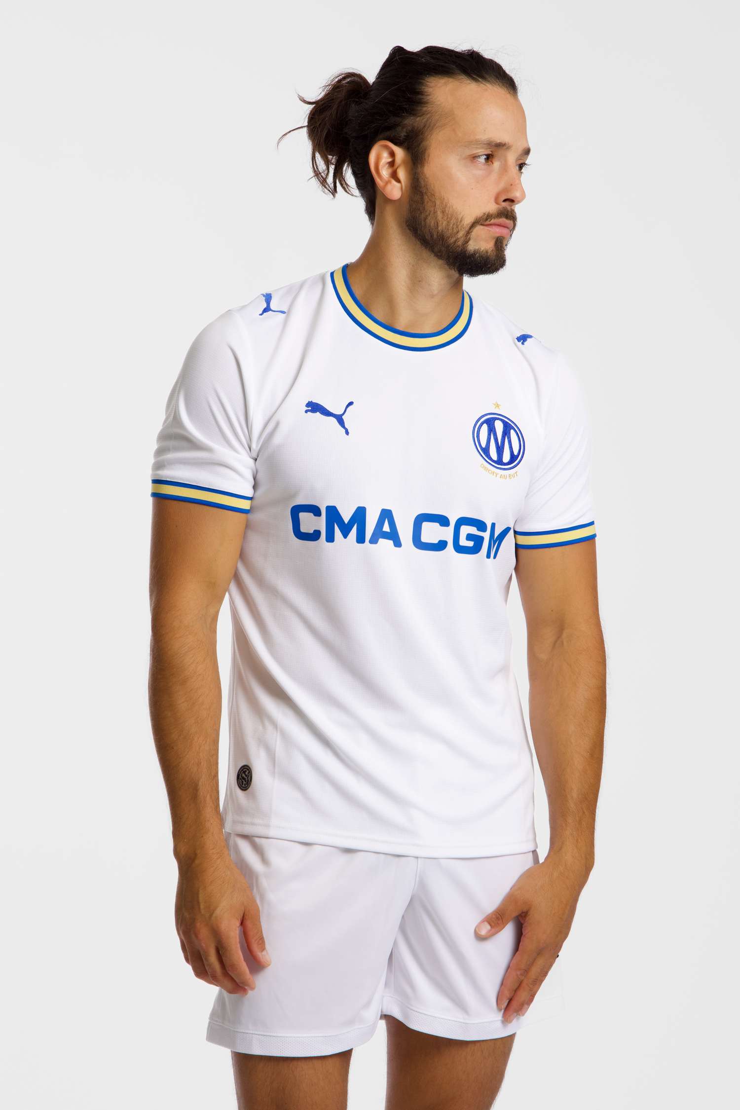 Image of PUMA Olympique Marseille Home Replica Herren Fussballtrikot 26/27 Weiss, Herren, Größe: L
