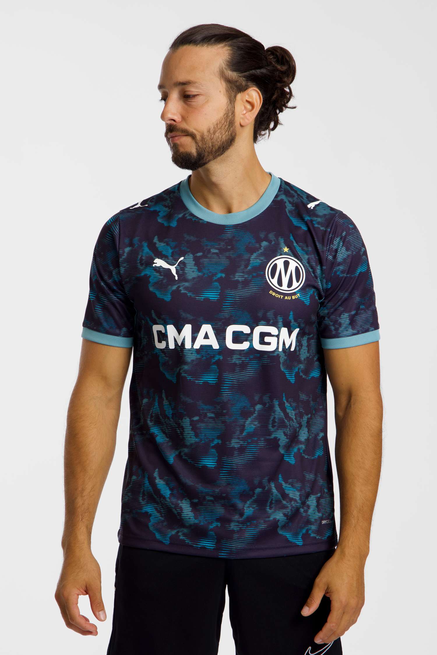Image of PUMA Olympique Marseille Away Replica Herren Fussballtrikot 26/27 Blau, Herren, Größe: L