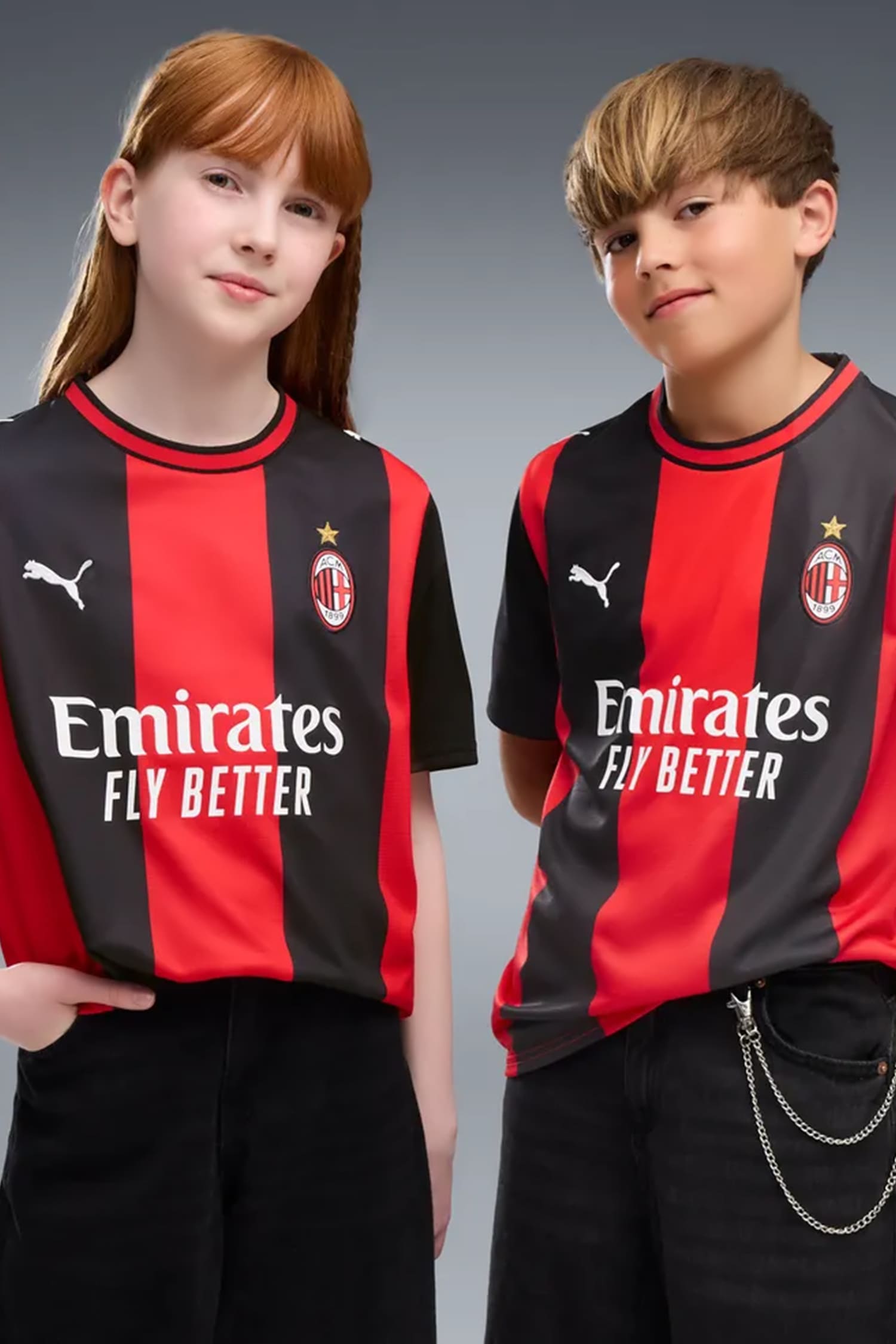Image of PUMA AC Milan Home Replica Kinder Fussballtrikot 26/27 Rot, , Größe: 128