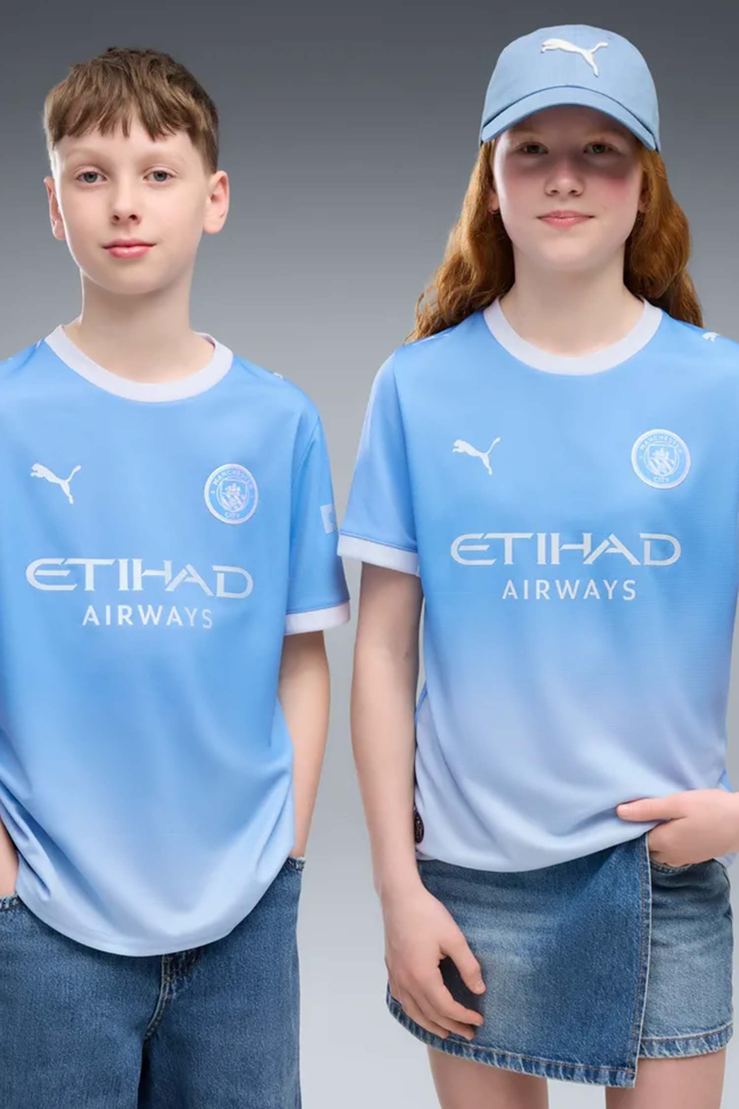 Image of PUMA Manchester City Home Replica Kinder Fussballtrikot 26/27 Blau, , Größe: 128