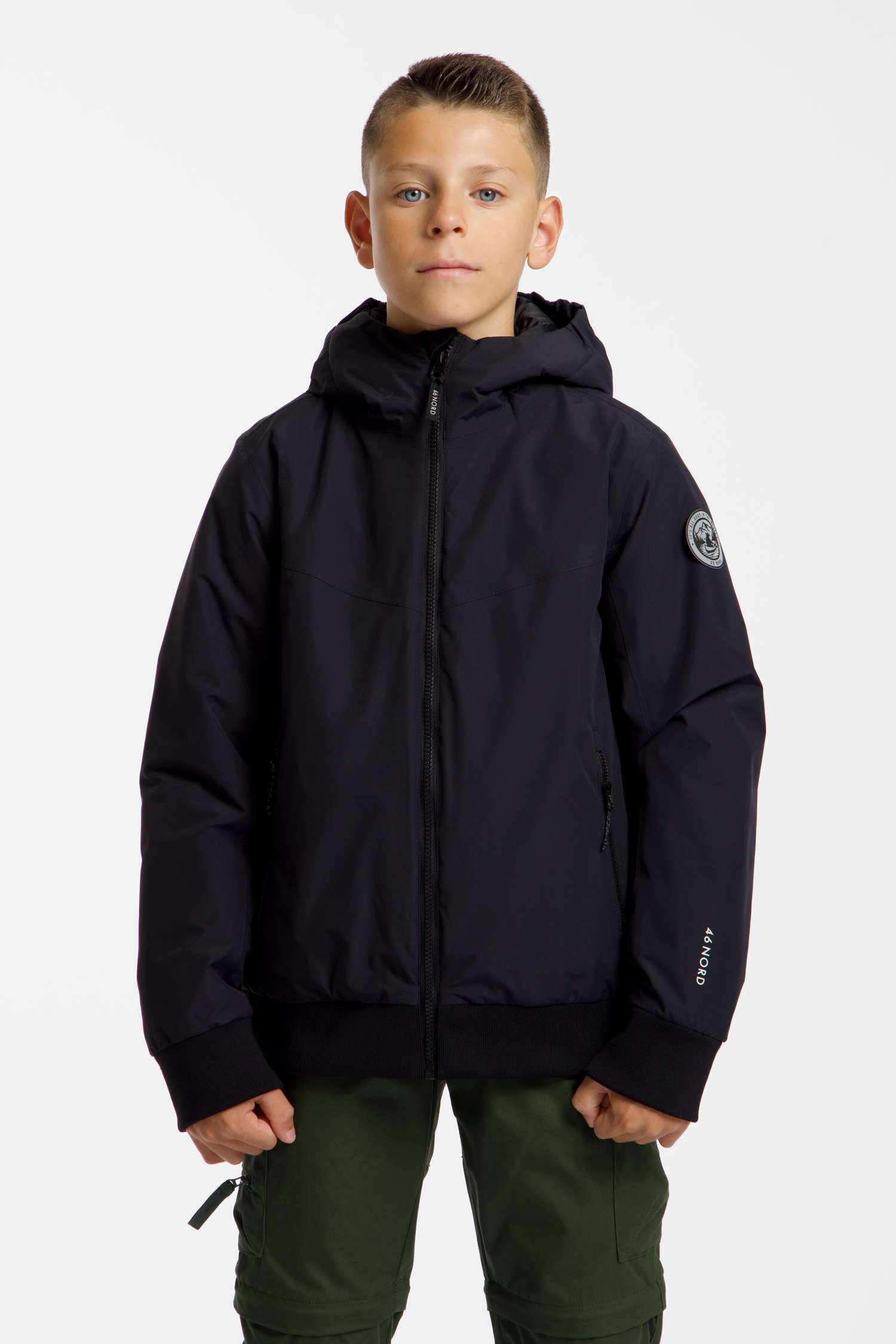 46 NORD Kinder Outdoorjacke Schwarz, , Größe: 140