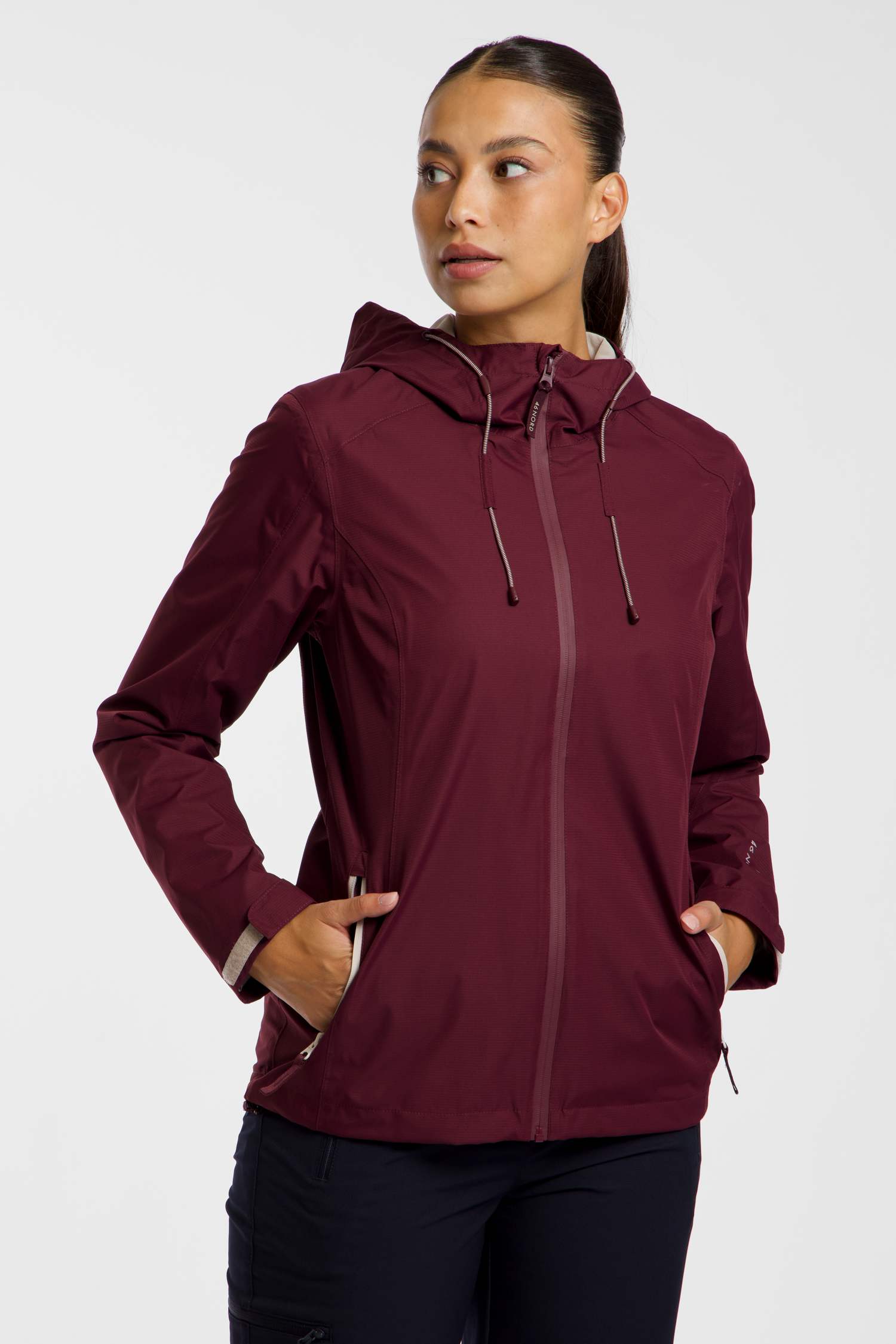 46 NORD Damen Regenjacke Bordeaux, Damen, Größe: 46