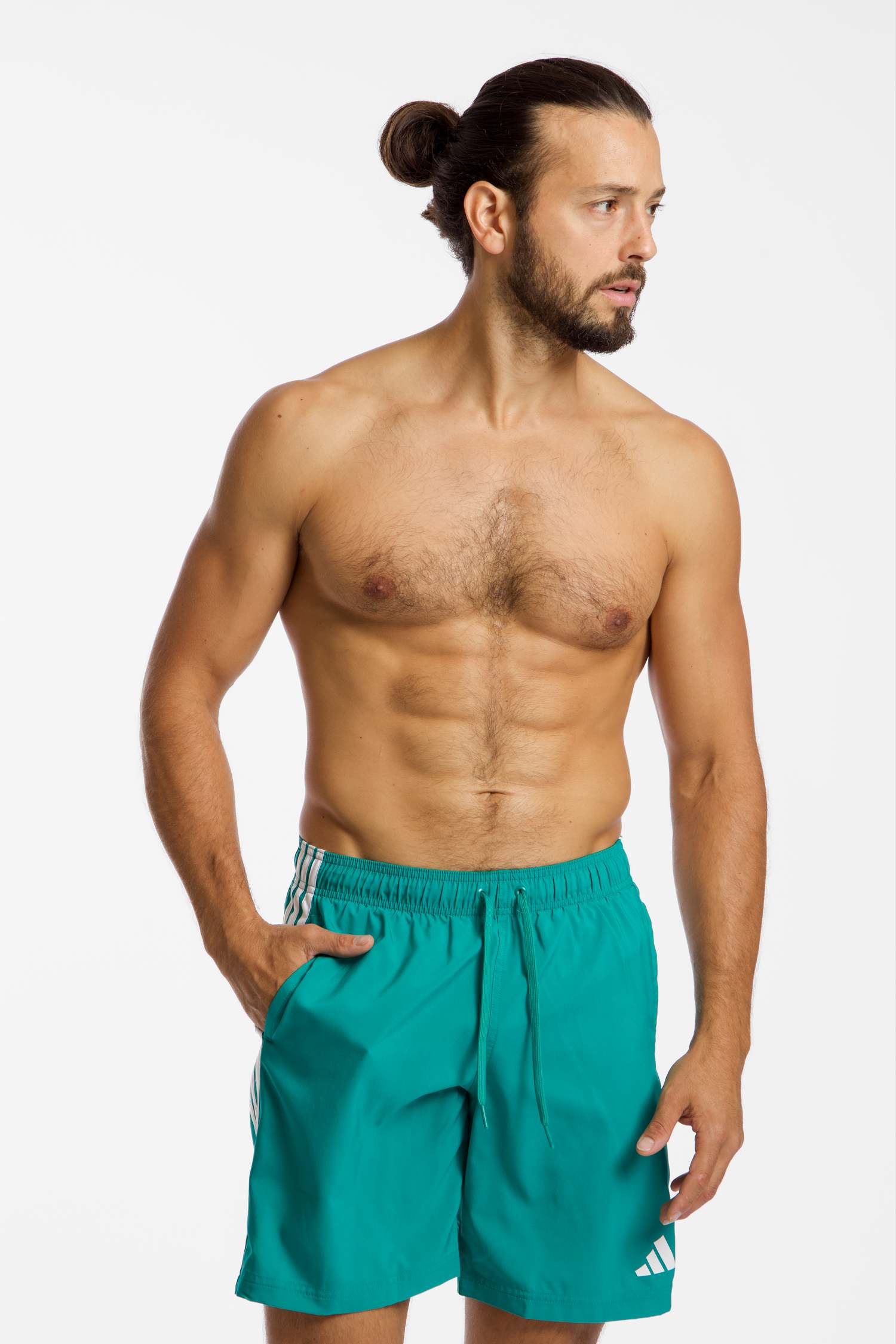 adidas 3S 8" Herren Badeshort Grün, Herren, Größe: S