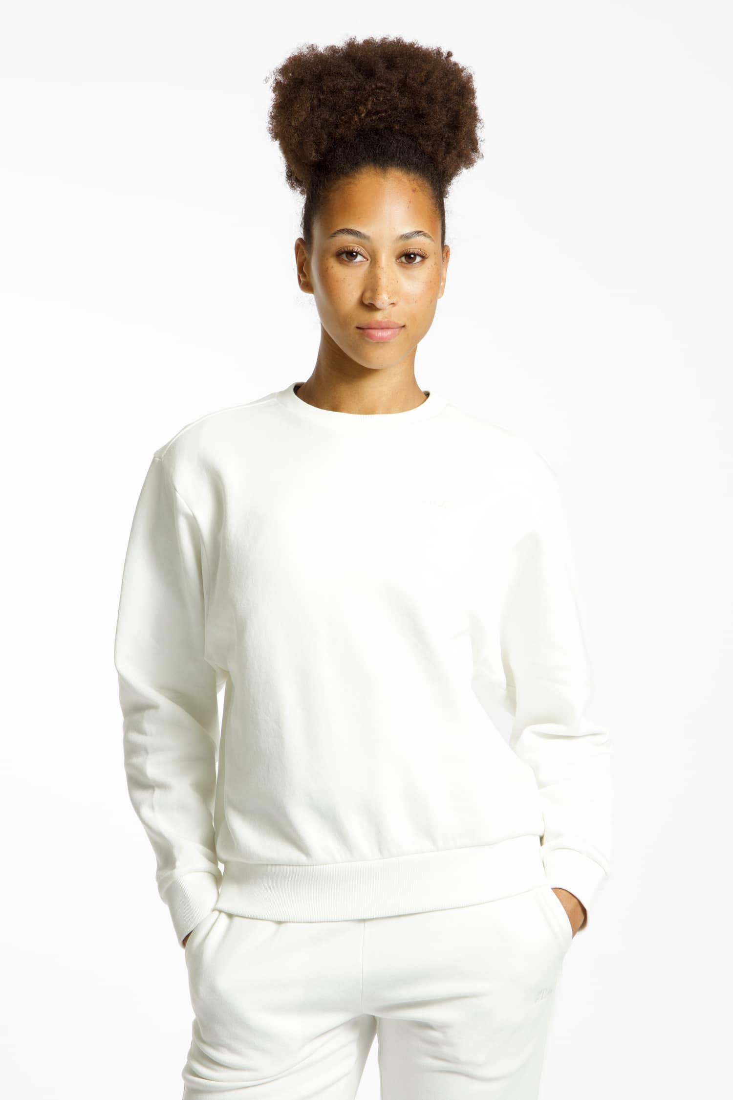 FILA Olvera Damen Pullover Weiss, Damen, Größe: M