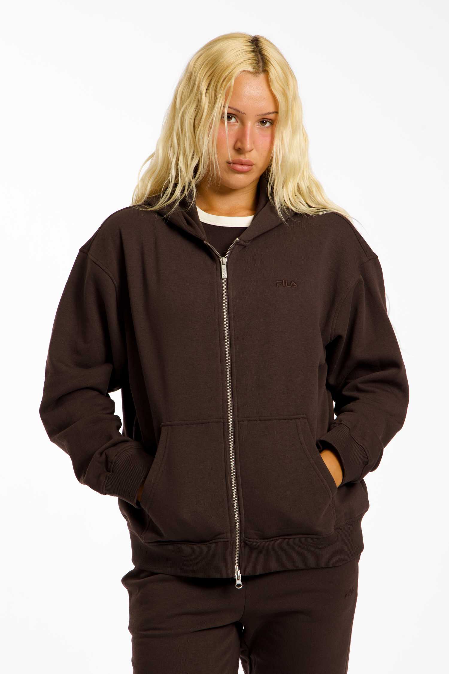 Image of FILA Osuna Damen Trainingsjacke Braun, Damen, Größe: L