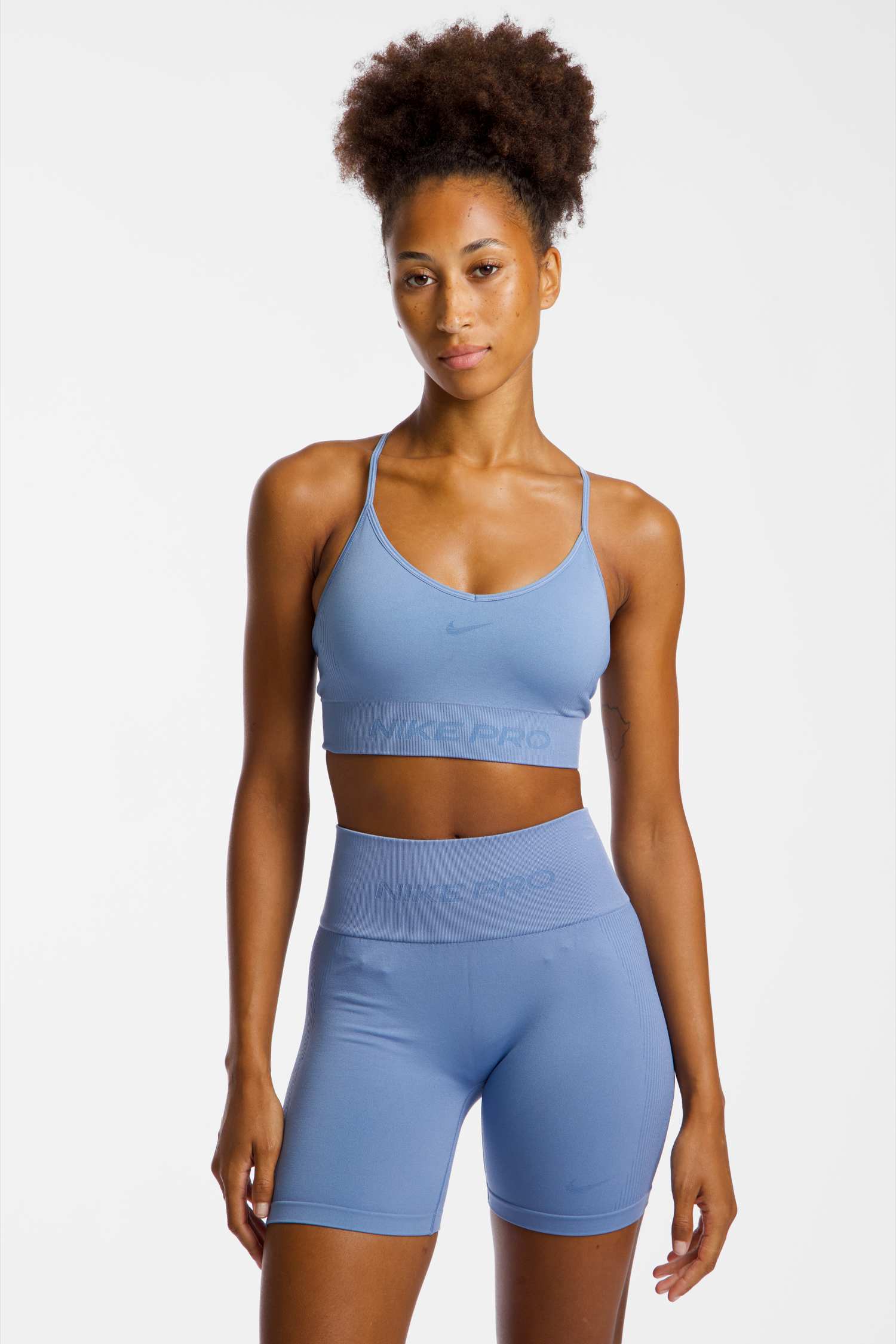 Image of Nike Pro Seamless Light Damen Sport-BH Blau, Damen, Größe: L