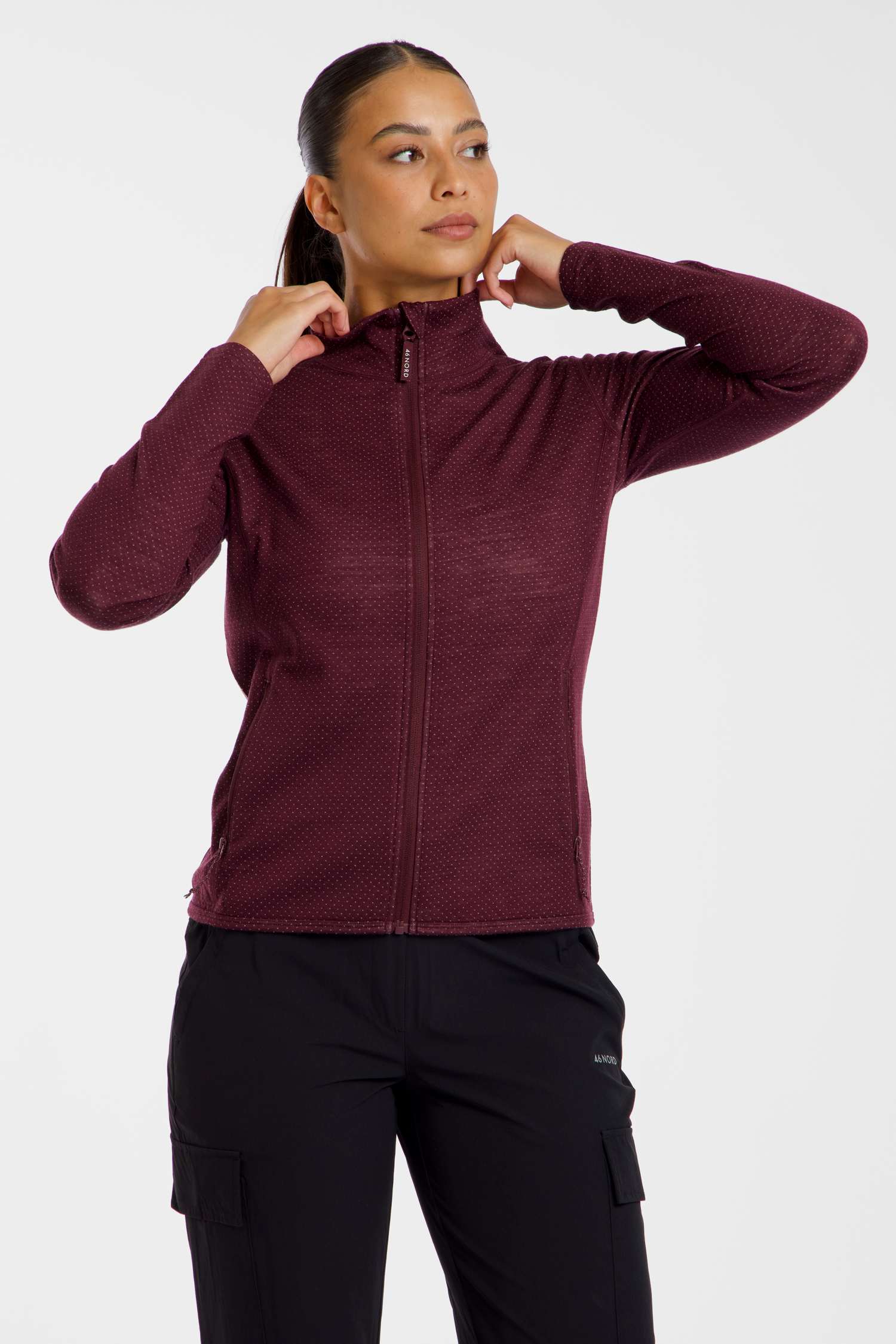 Image of 46 NORD Merino Damen Midlayer Bordeaux, Damen, Größe: 36