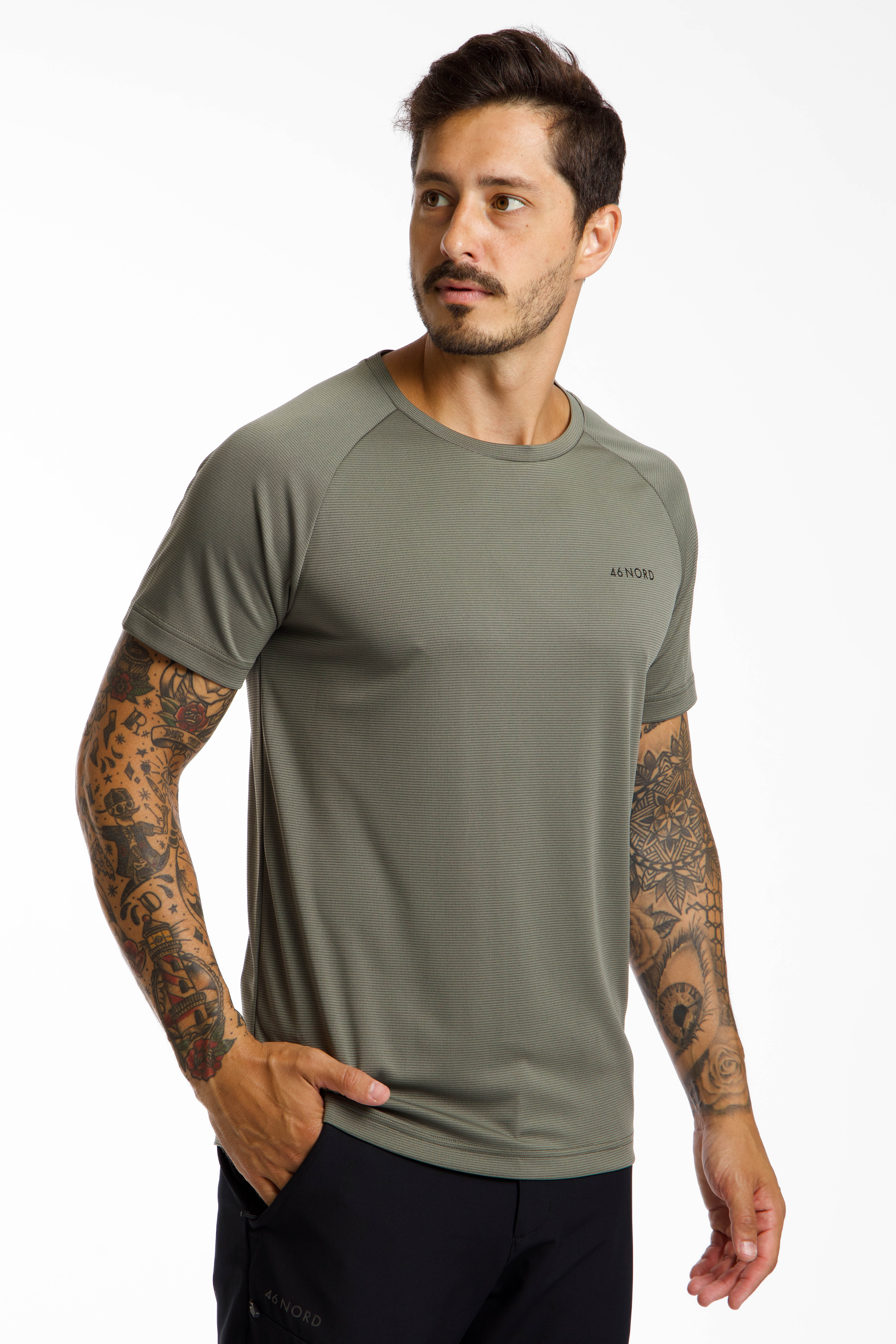 46 NORD Herren T-Shirt Taupe, Herren, Größe: M