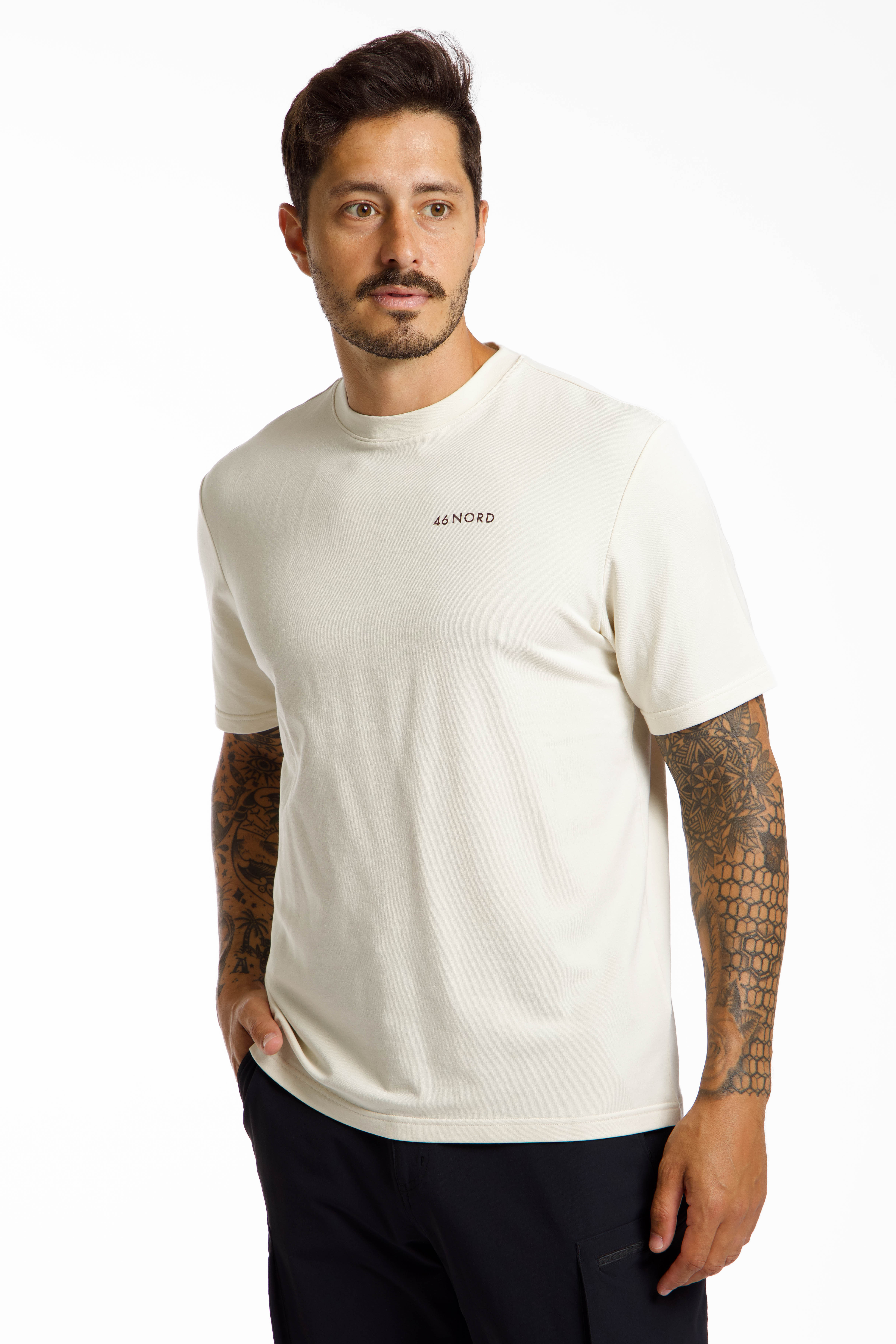 46 NORD Herren T-Shirt Offwhite, Herren, Größe: XL