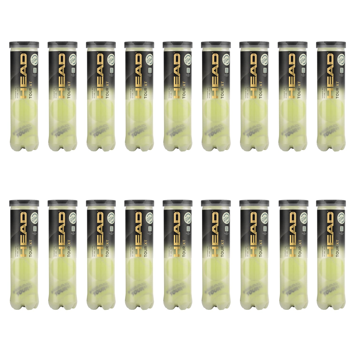 HEAD 18-Pack Tour XT Tennisball Gelb, Herren, Größe: ONE SIZE