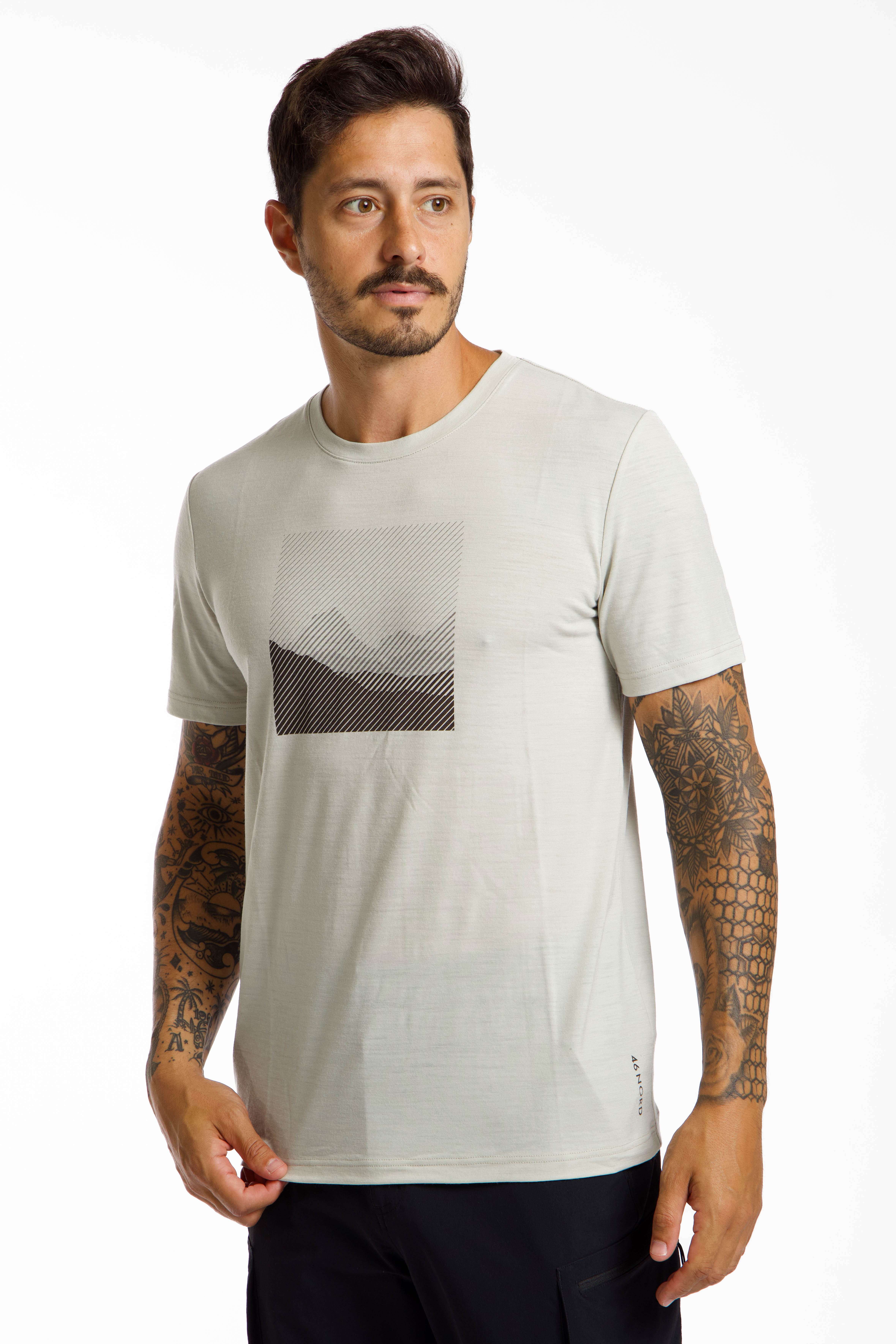 Image of 46 NORD Merino Herren T-Shirt Beige, Herren, Größe: L