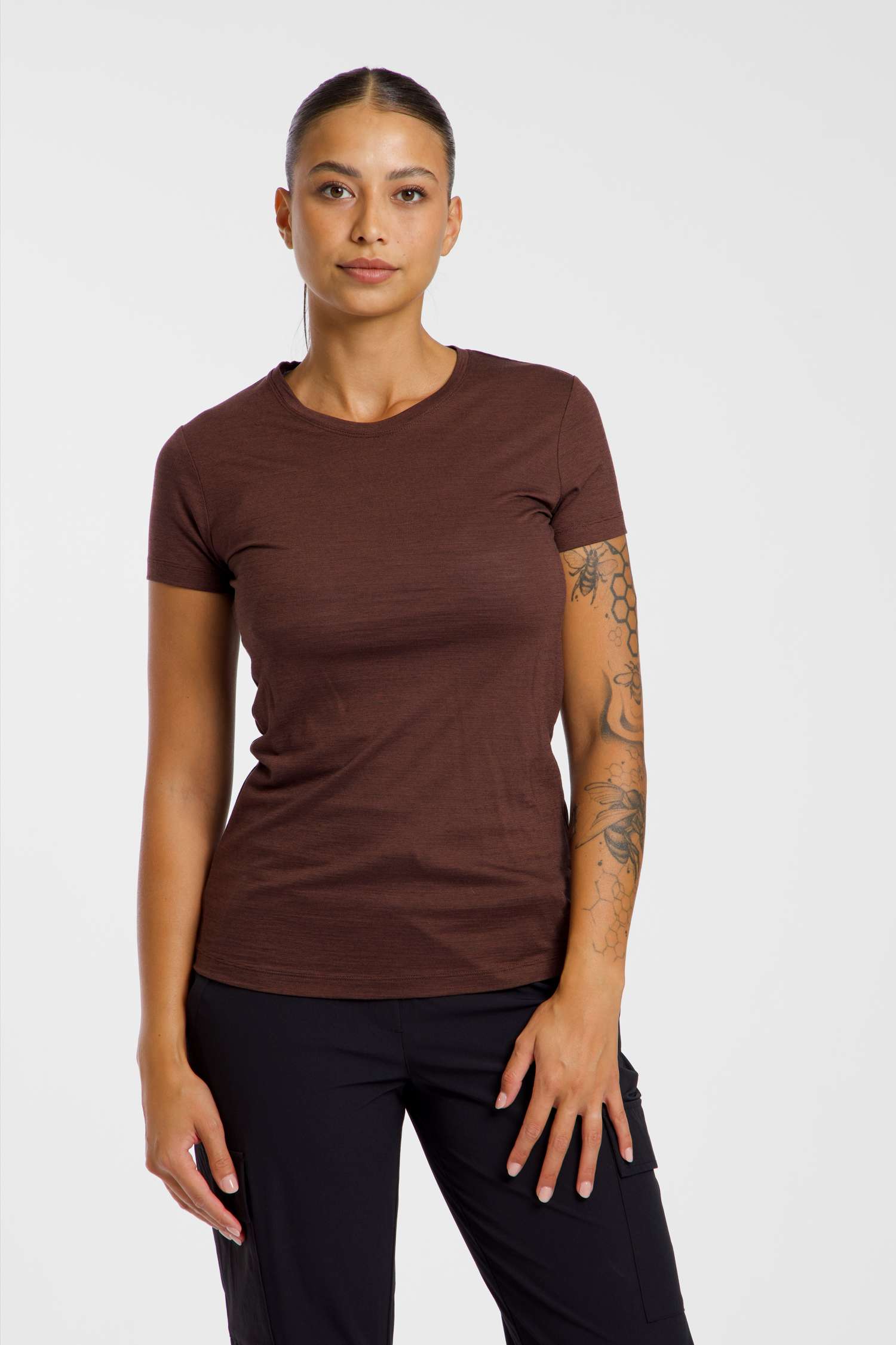 Image of 46 NORD Merino Mix Damen T-Shirt Braun, Damen, Größe: 36