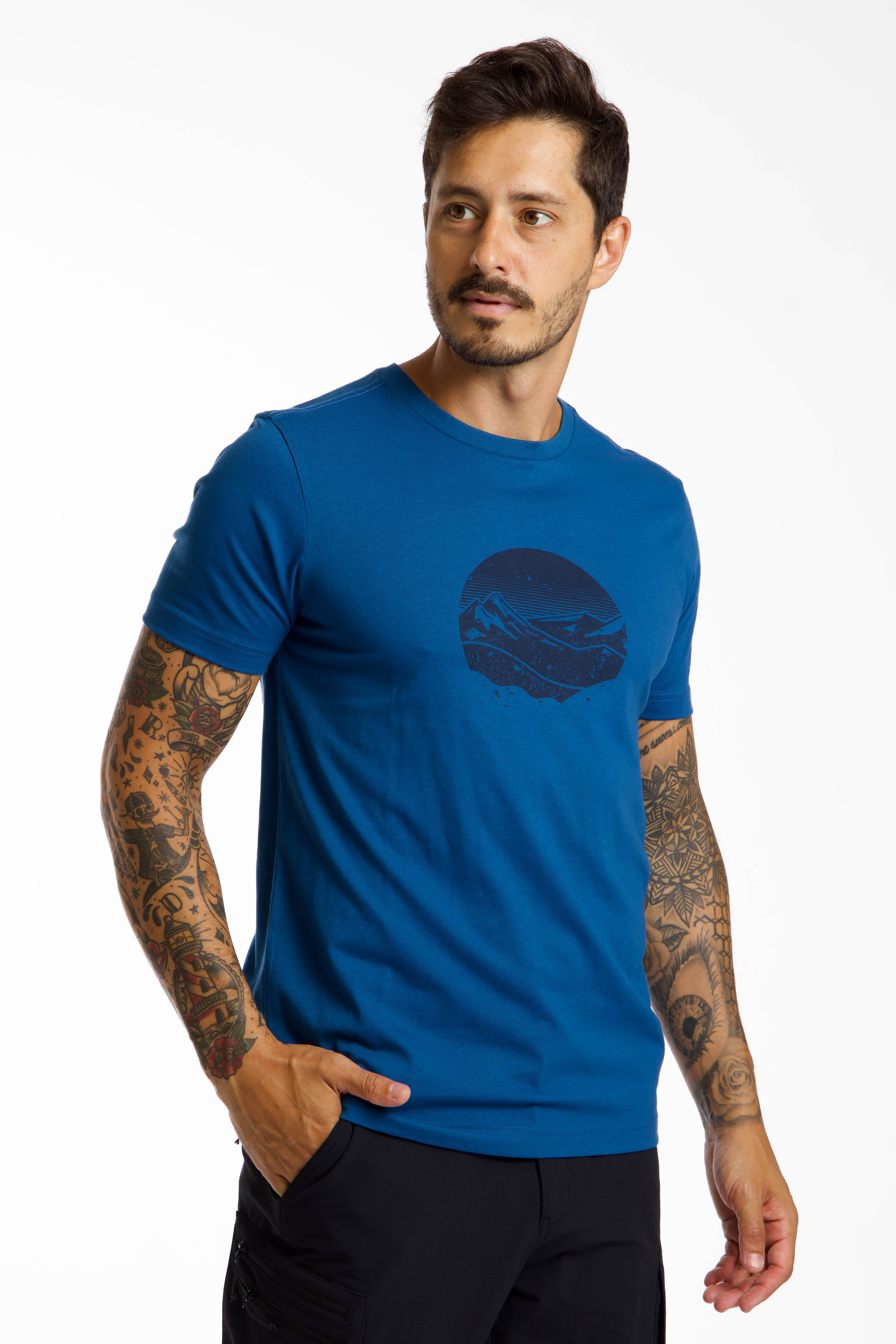 46 NORD Herren T-Shirt Blau, Herren, Größe: L