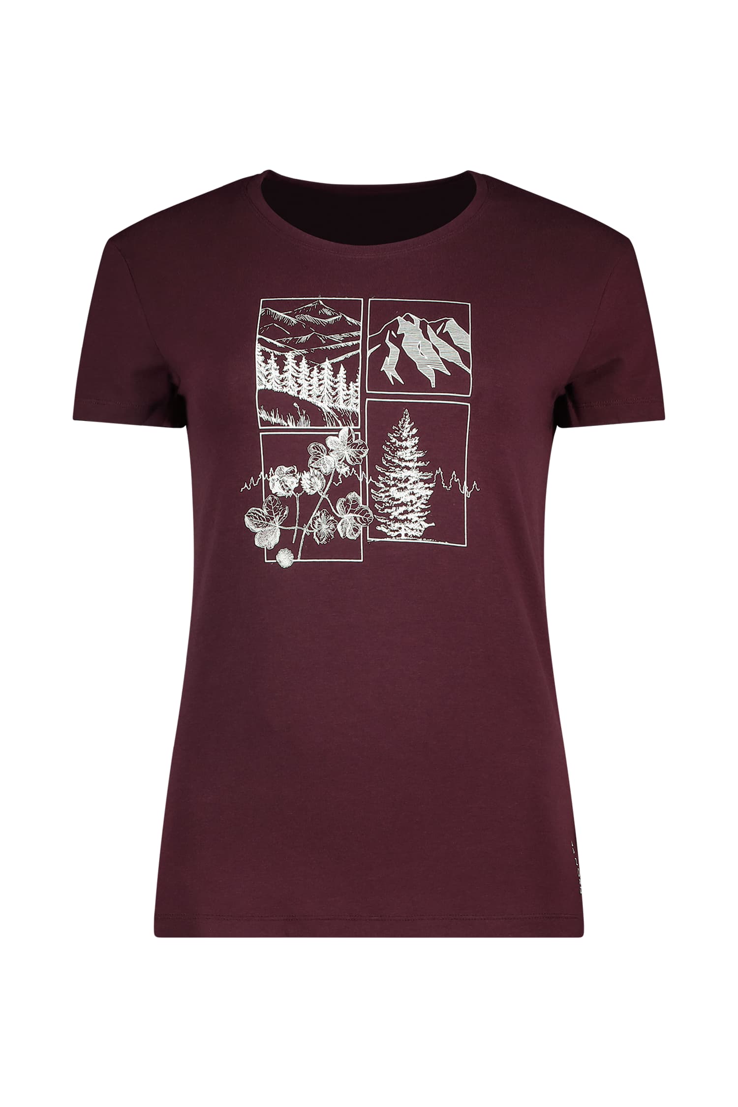 46 NORD Damen T-Shirt Bordeaux, Damen, Größe: 44