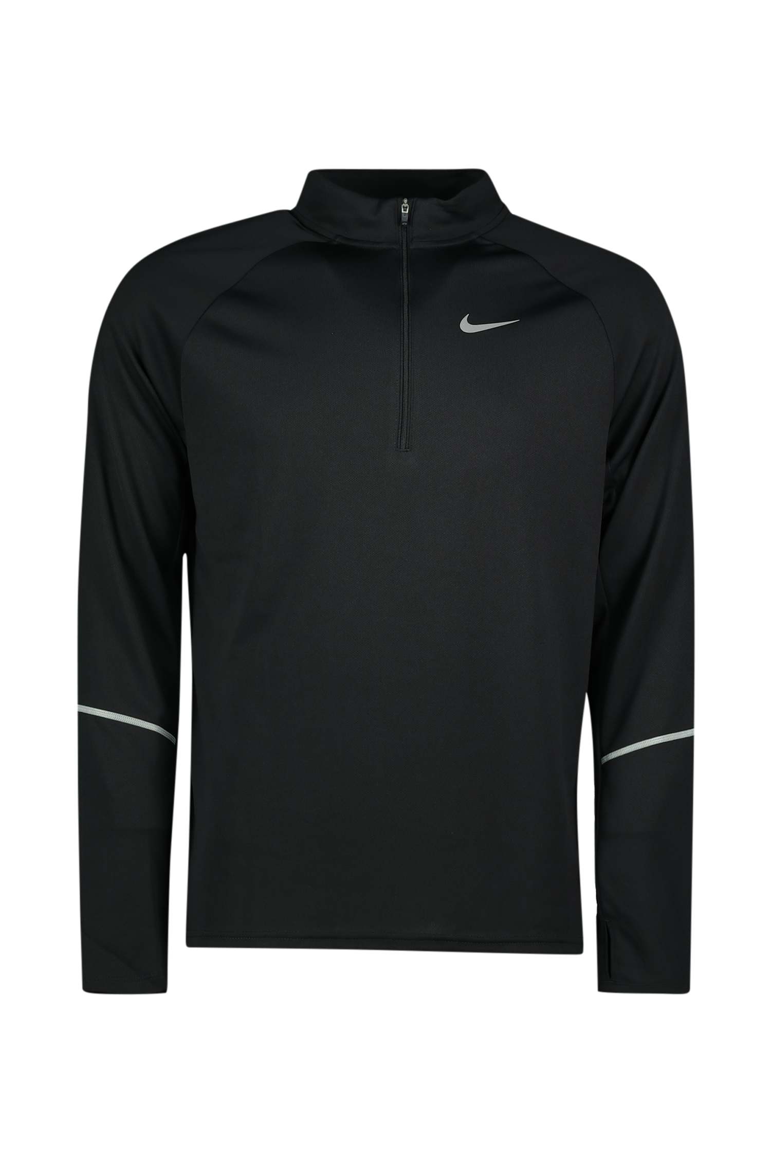 Image of Nike Miler Dri-FIT Half-Zip Herren Longsleeve Schwarz, Herren, Größe: L