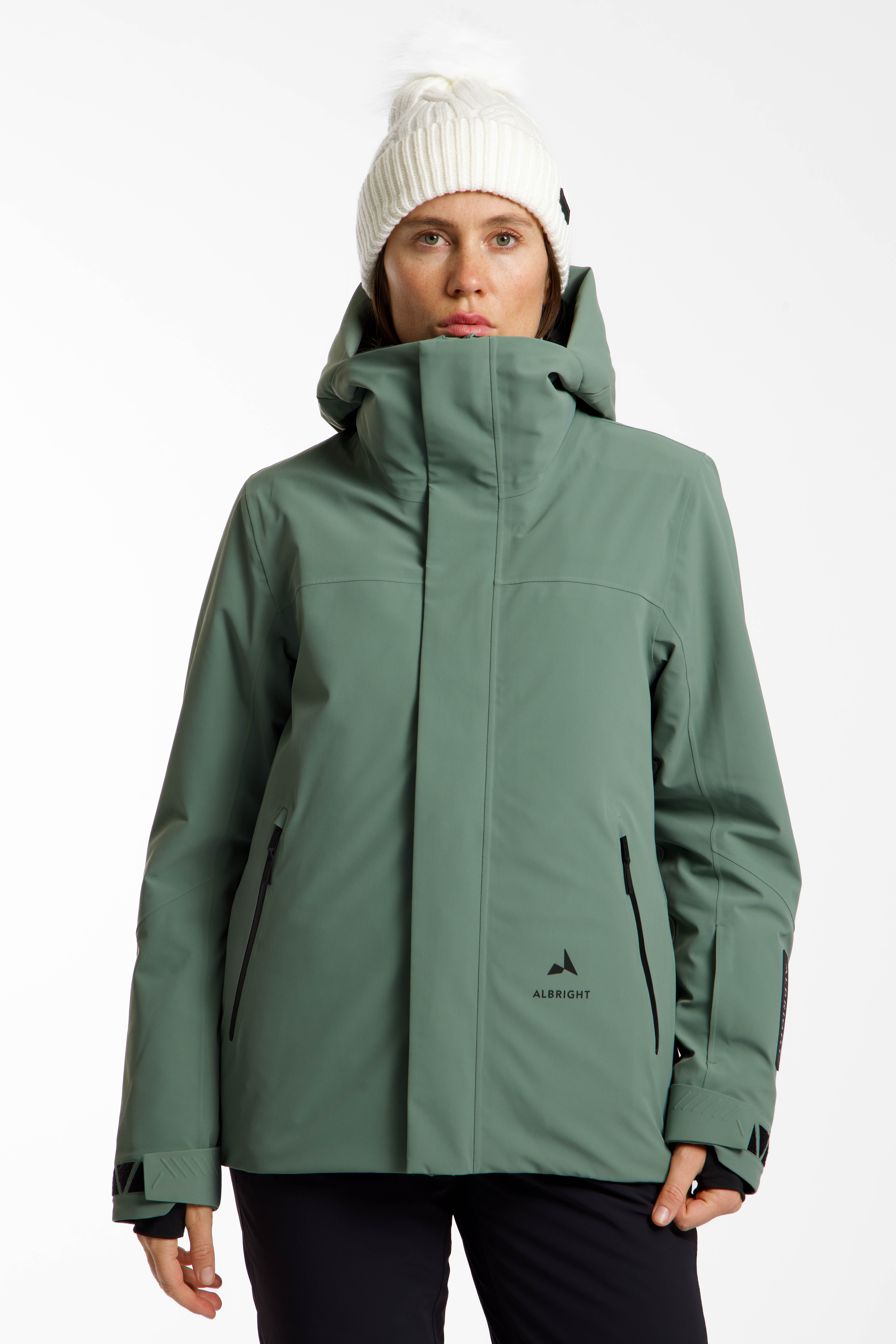 Image of ALBRIGHT Wengen Damen Skijacke Grün, Damen, Größe: 34