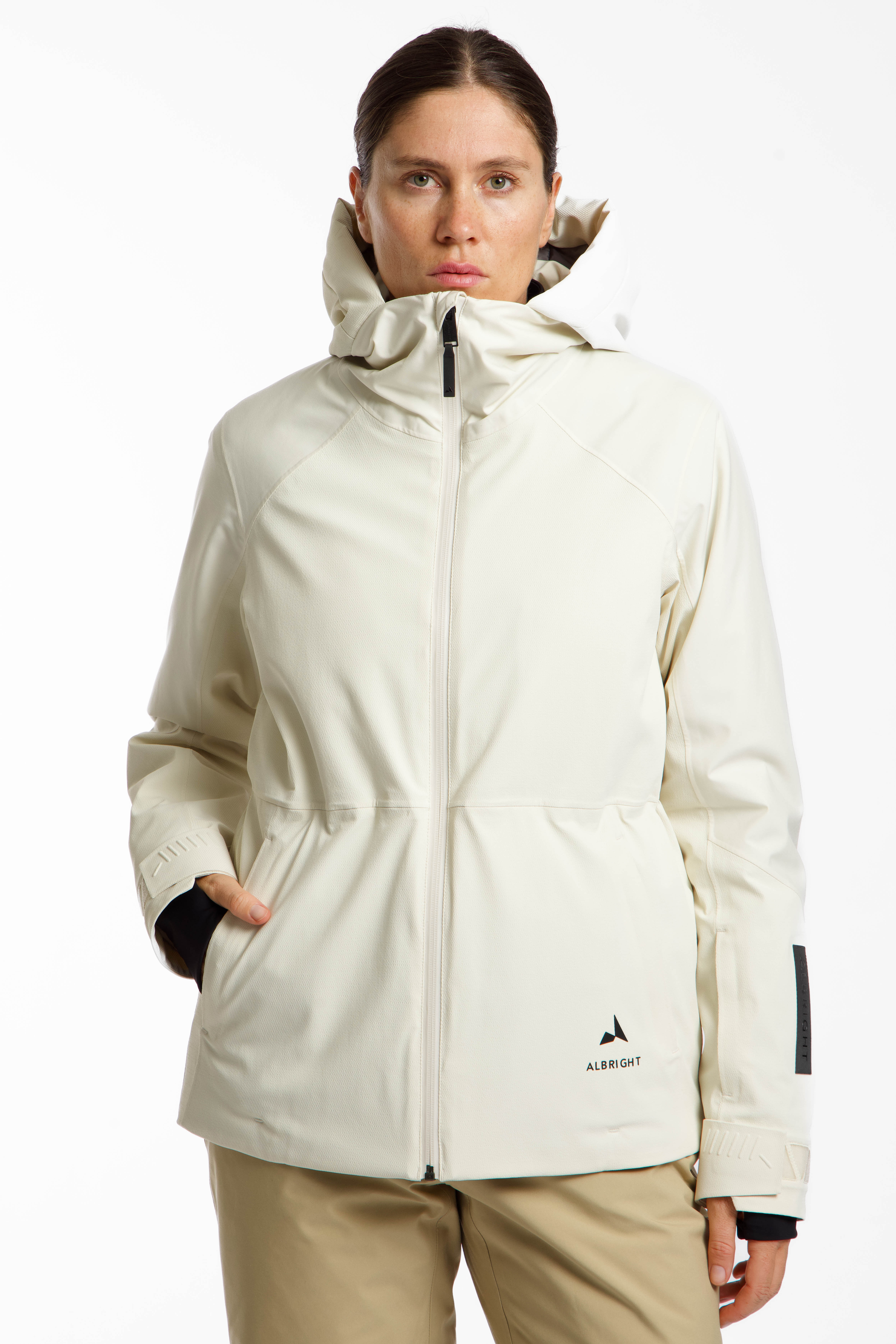 Image of ALBRIGHT Verbier Damen Skijacke Offwhite, Damen, Größe: 34