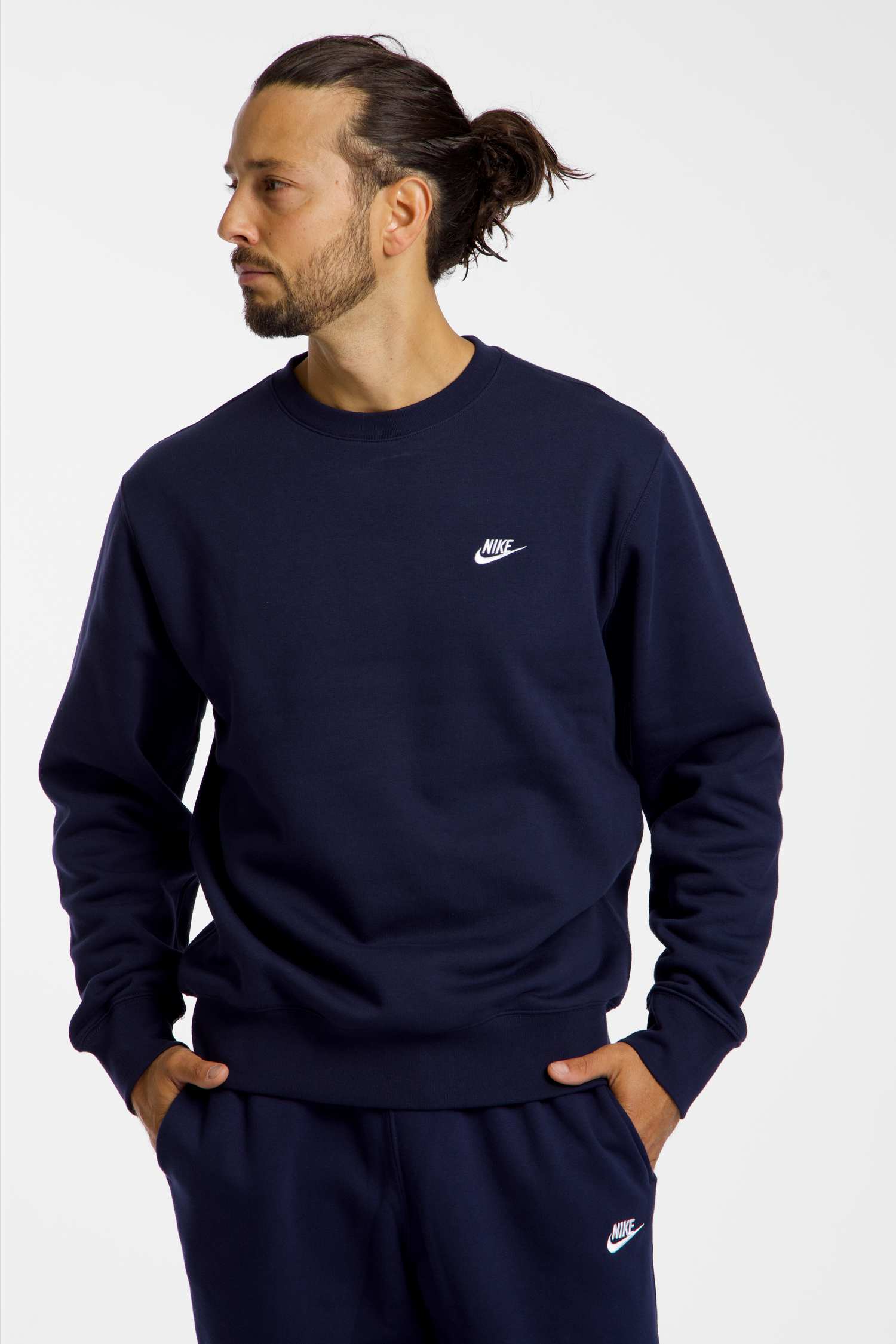 Image of Nike Club Fleece Herren Pullover Dunkelblau, Herren, Größe: L
