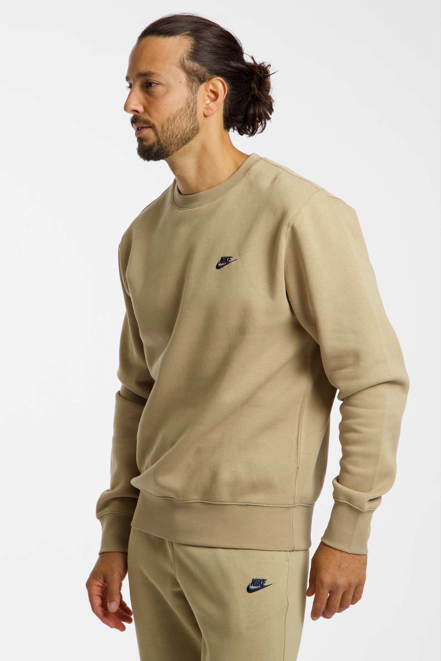 Nike Club Fleece Herren Pullover Beige, Herren, Größe: XL