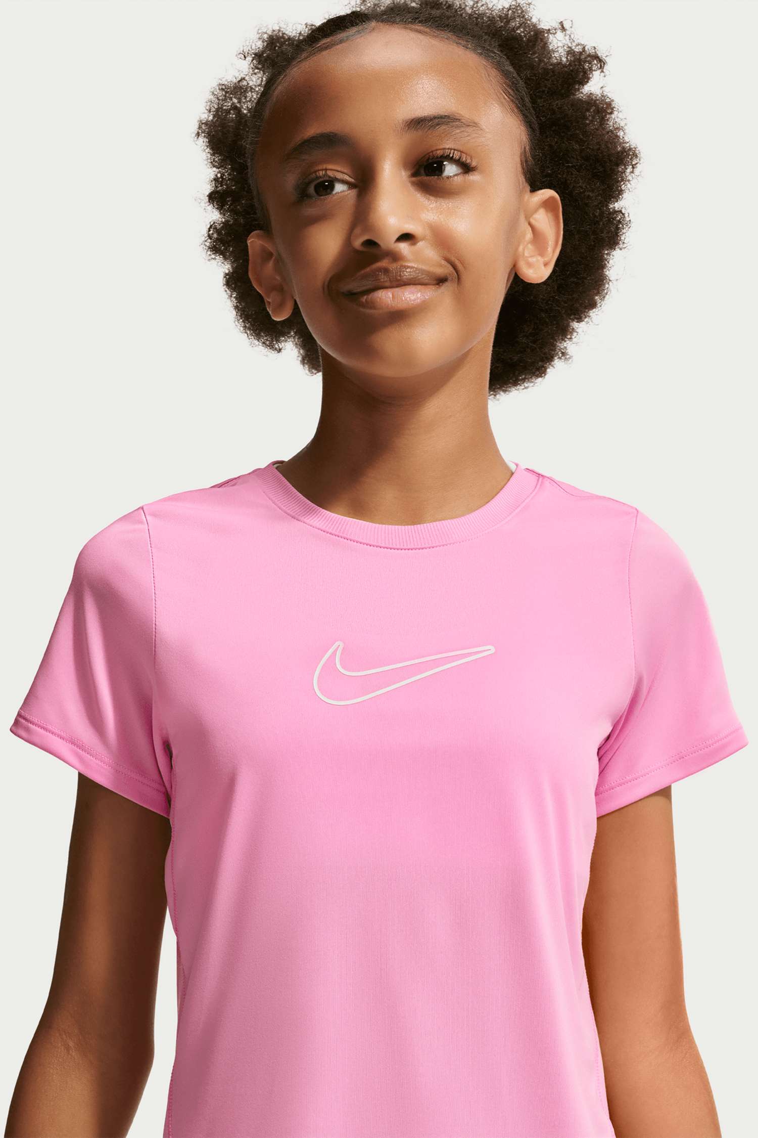 Nike One Fitted Dri-FIT Mädchen T-Shirt Rosa, , Größe: 164