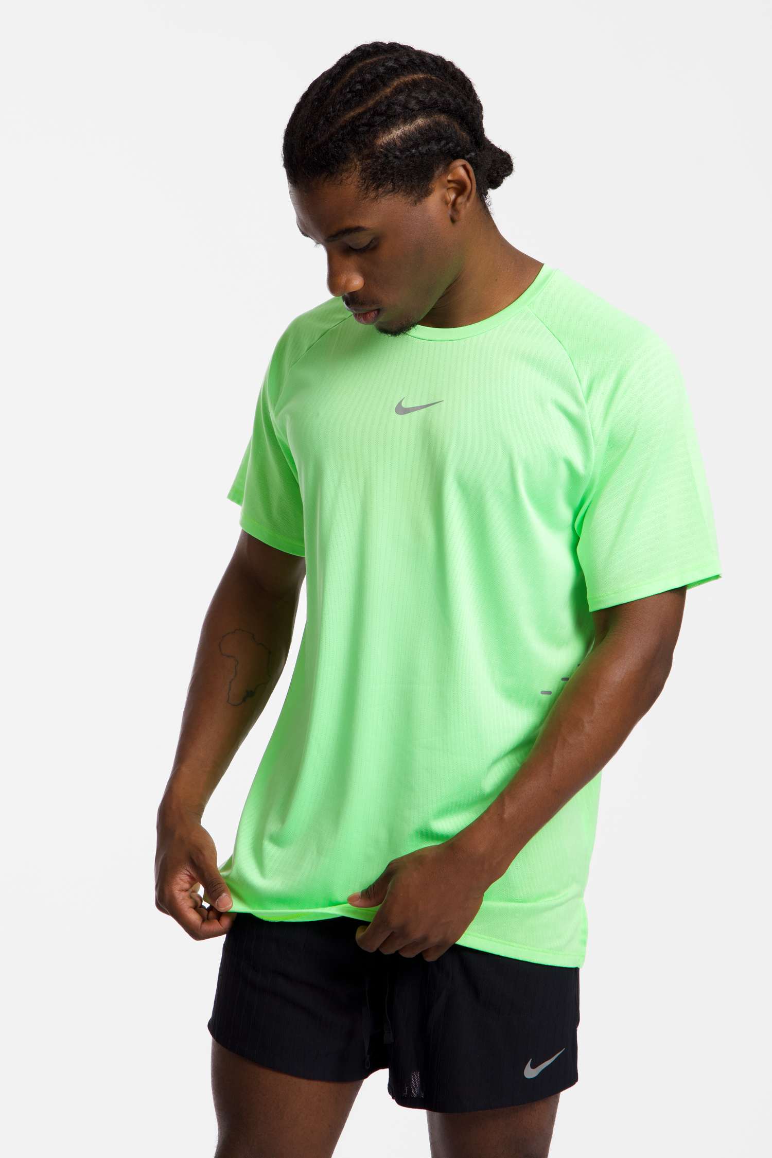 Nike Stride Aero-FIT Herren T-Shirt Grün, Herren, Größe: M