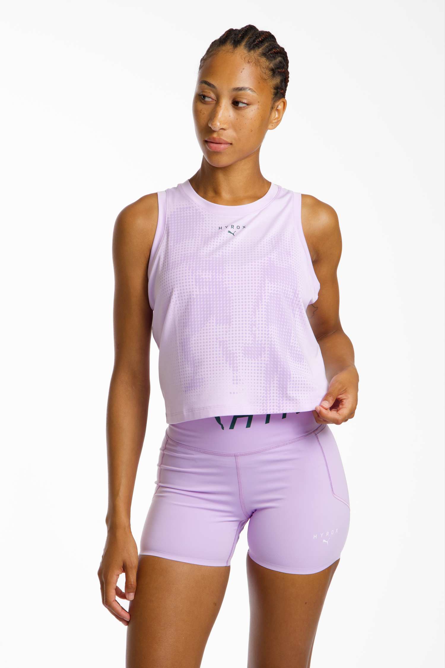 PUMA x HYROX Cloudspun Thermoadapt Crop Damen Top Flieder, Damen, Größe: S