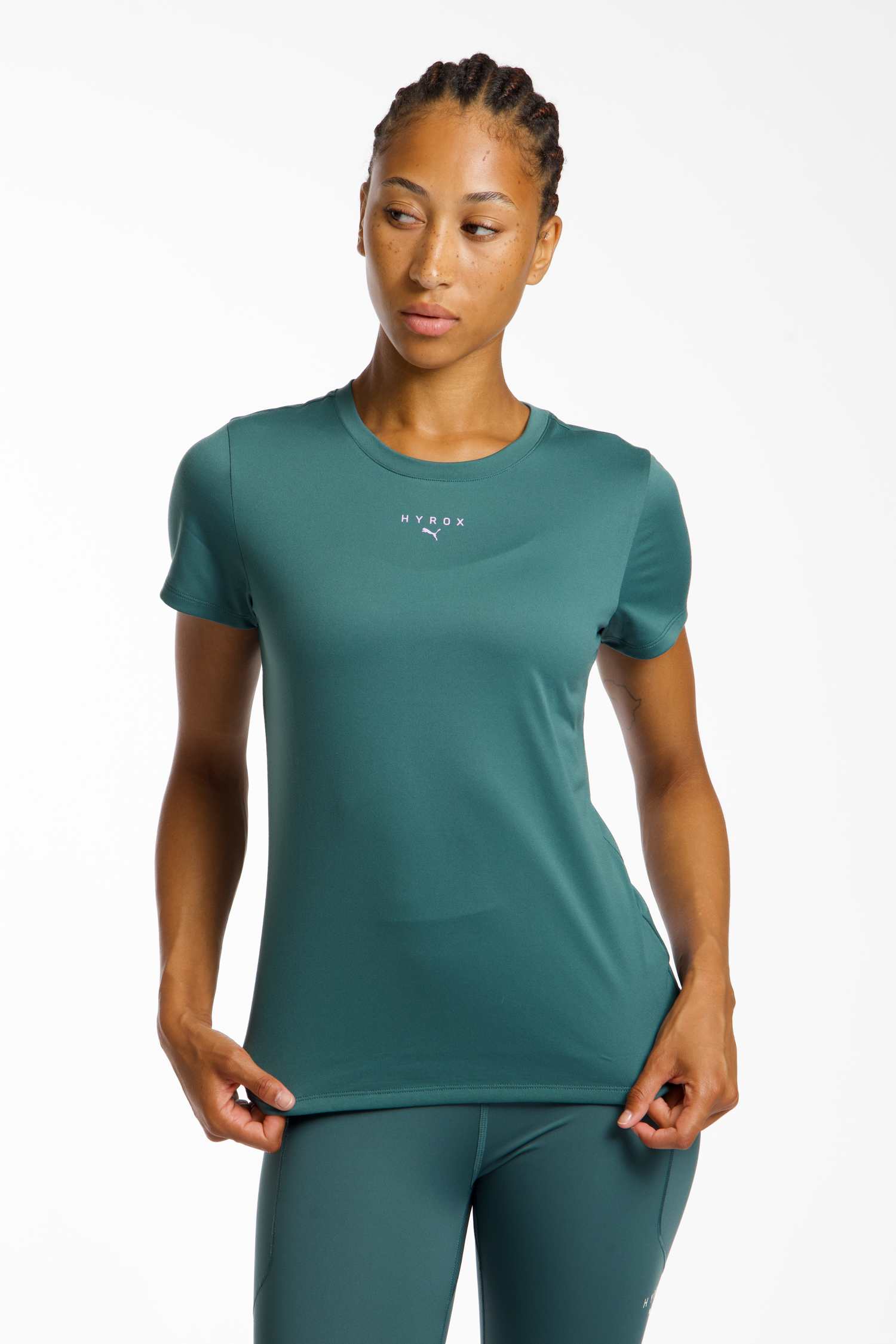 PUMA x HYROX Graphic Damen T-Shirt Grün, Damen, Größe: L
