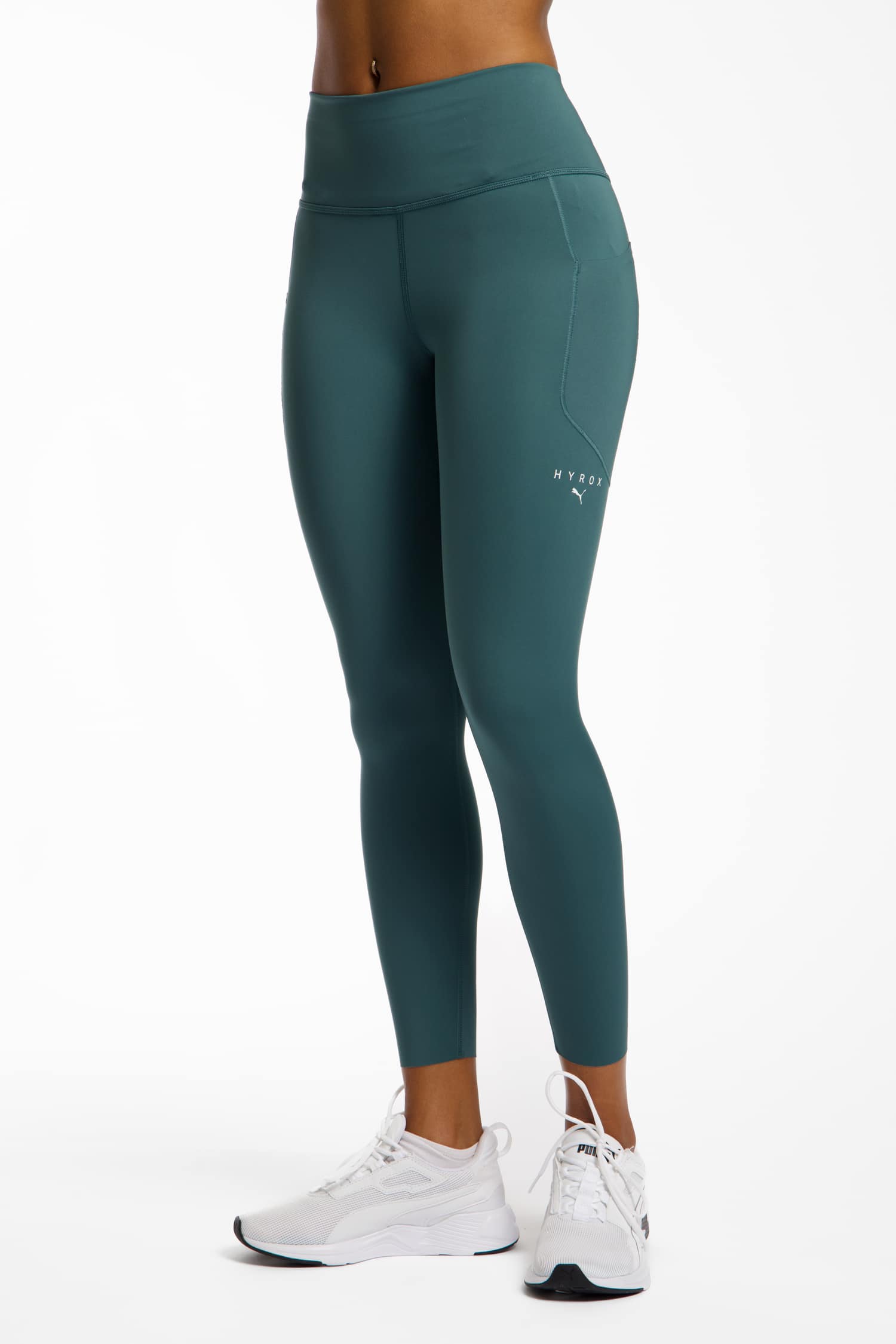 Image of PUMA x HYROX PWRMODE Damen 7/8 Tight Grün, Damen, Größe: M