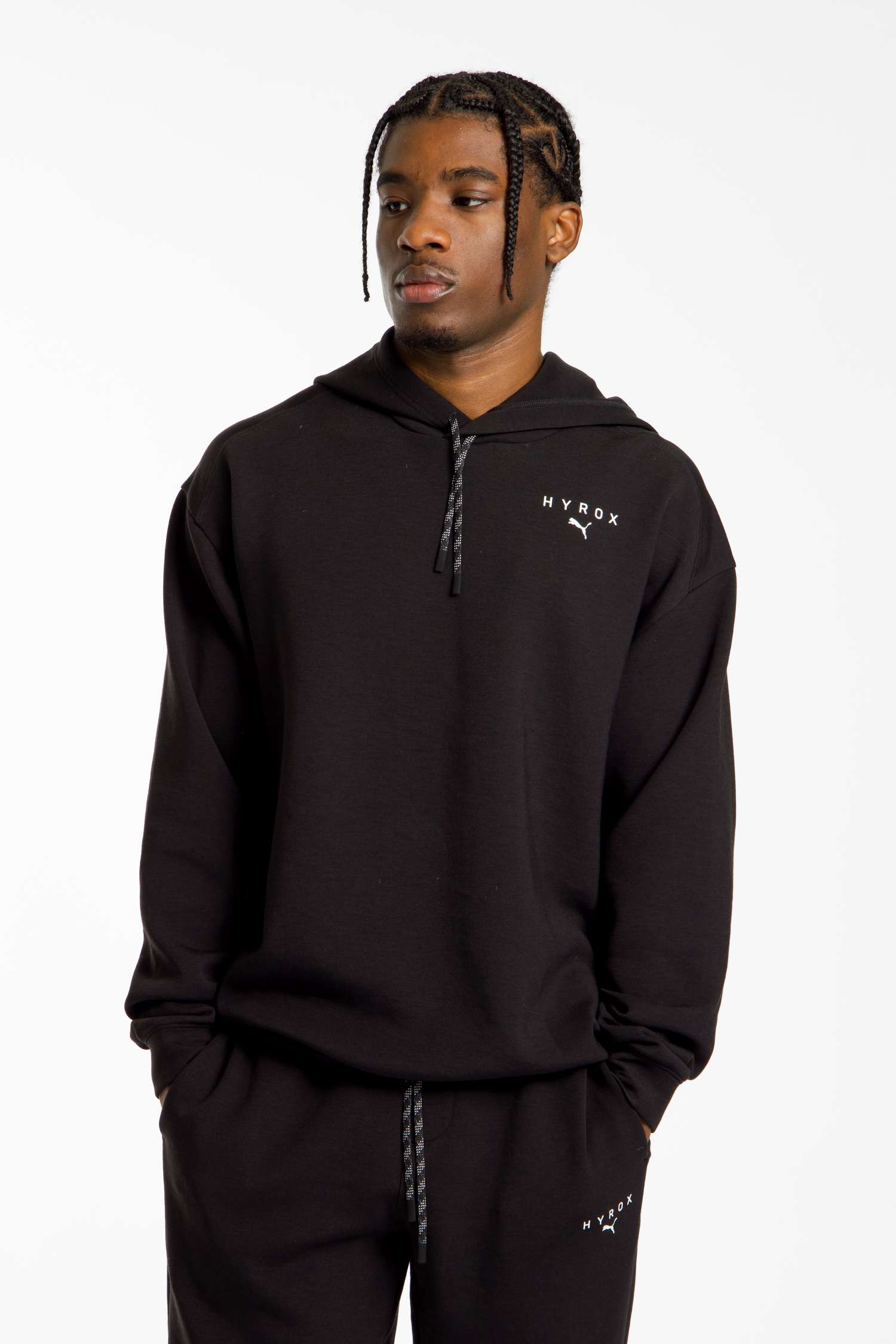 Image of PUMA x HYROX CLOUDSPUN Herren Hoodie Schwarz, Herren, Größe: L