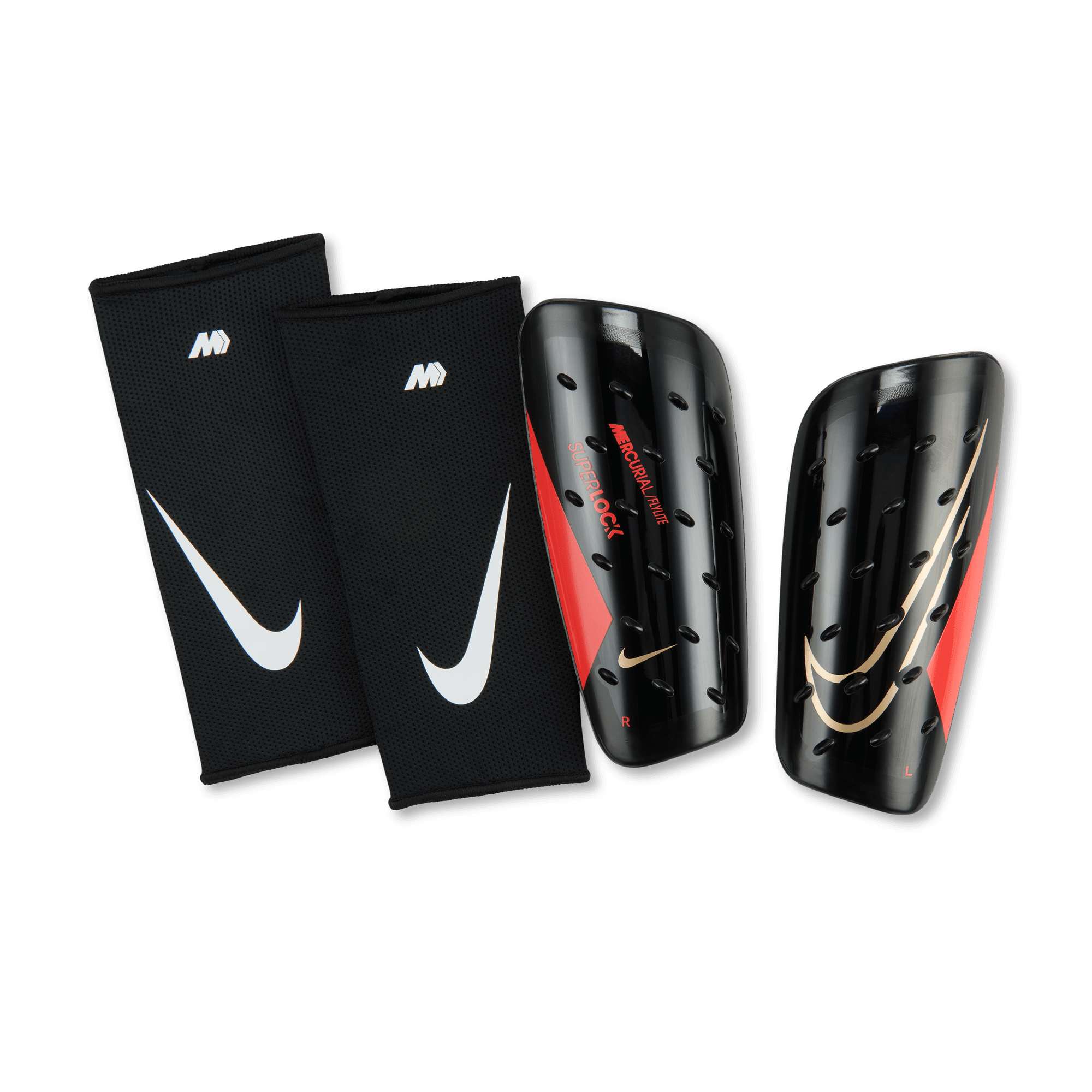Image of Nike Mercurial FlyLite SuperLock Schienbeinschoner Schwarz, Herren, Größe: L