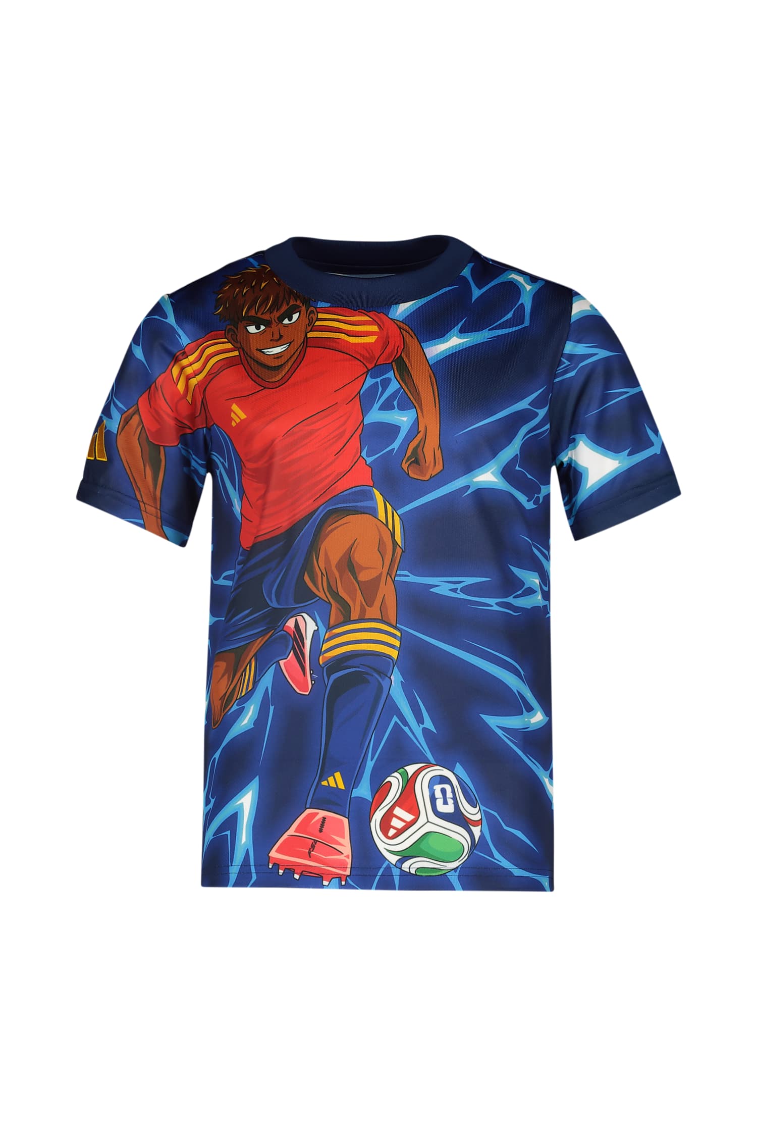 Image of adidas Lamine Yamal 26 Anime Kinder T-Shirt Blau, , Größe: 164