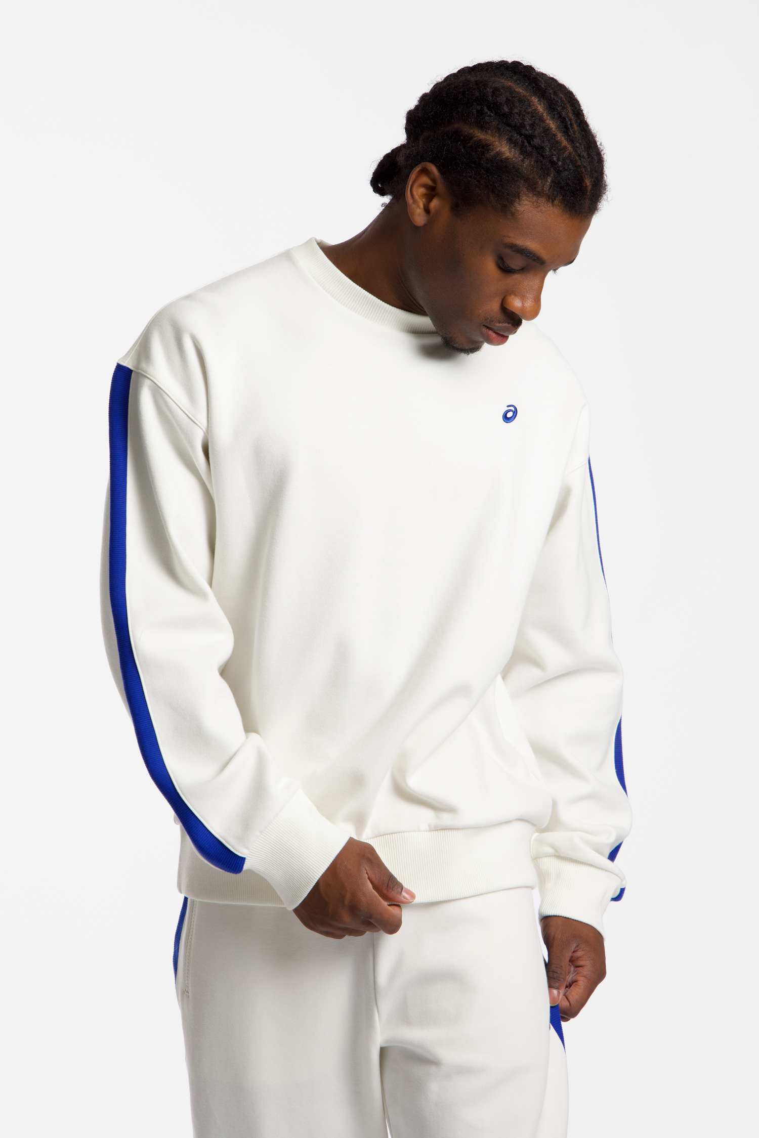 Image of ASICS Heritage Crew-Neck Herren Pullover Beige, Herren, Größe: L