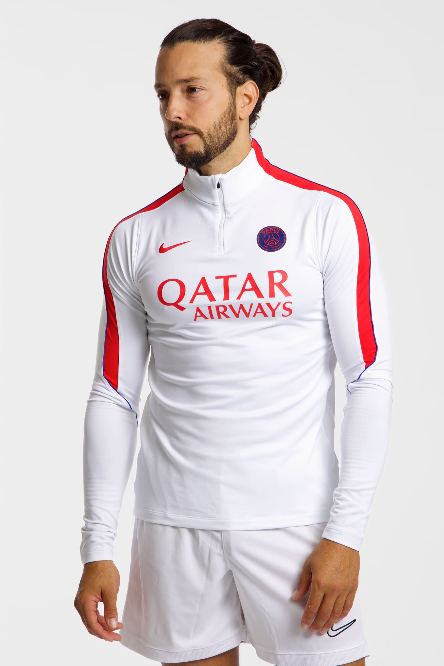 Image of Nike Paris Saint-Germain Dri-FIT Strike Herren Longsleeve Weiss, Herren, Größe: L