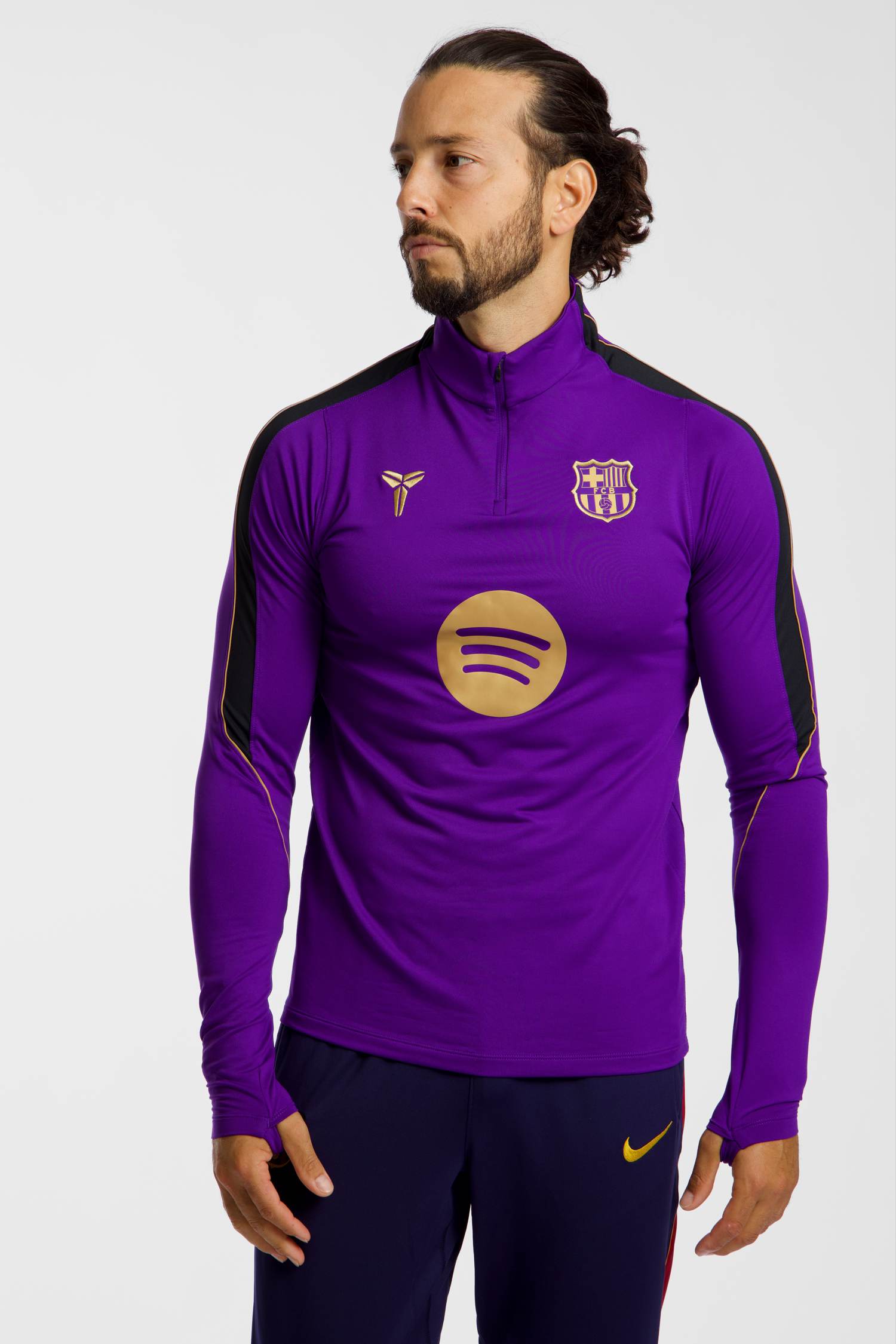 Nike FC Barcelona Dri-FIT Strike Away Kobe Herren Longsleeve Lila, Herren, Größe: L