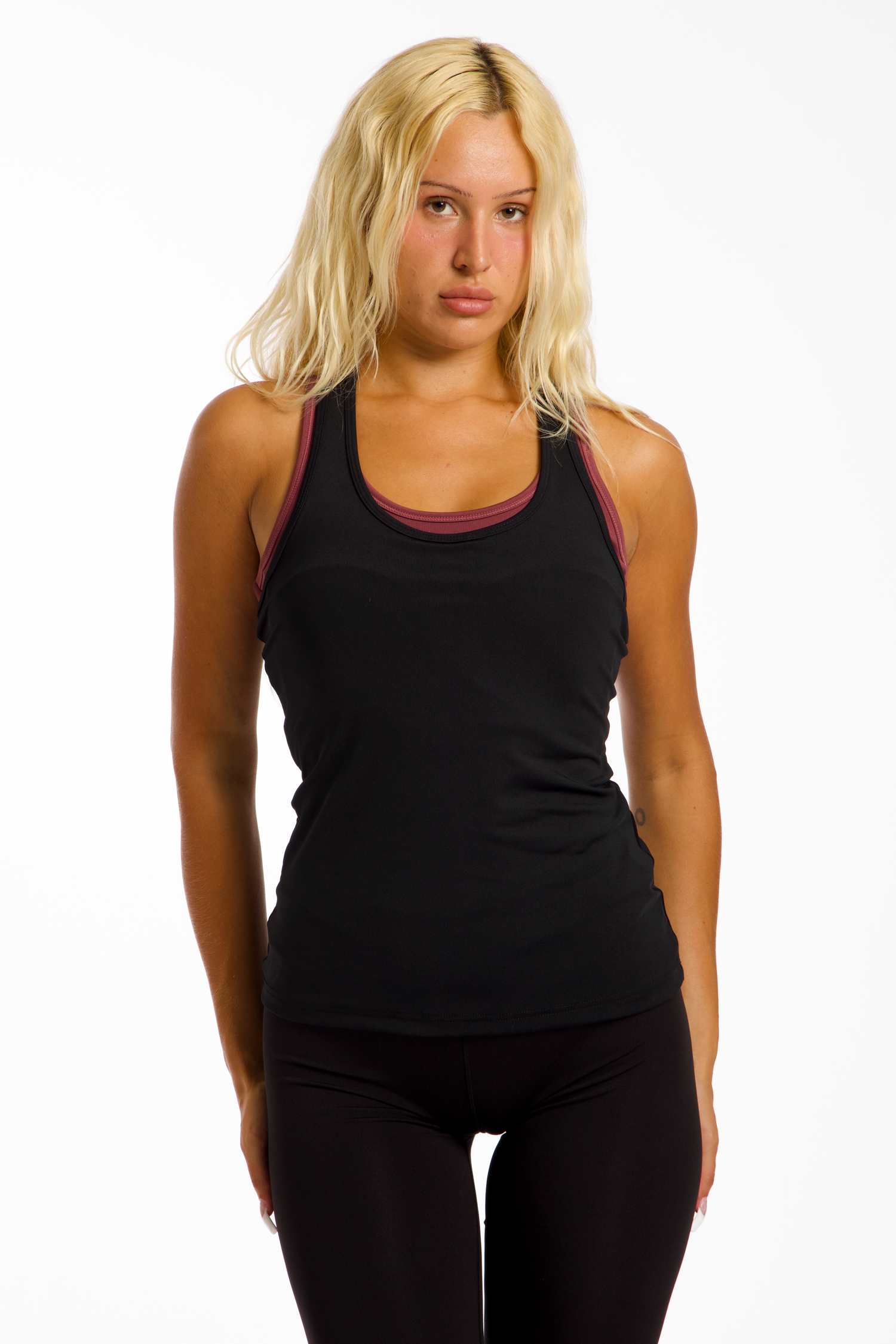 POWERZONE Damen Top Schwarz, Damen, Größe: L