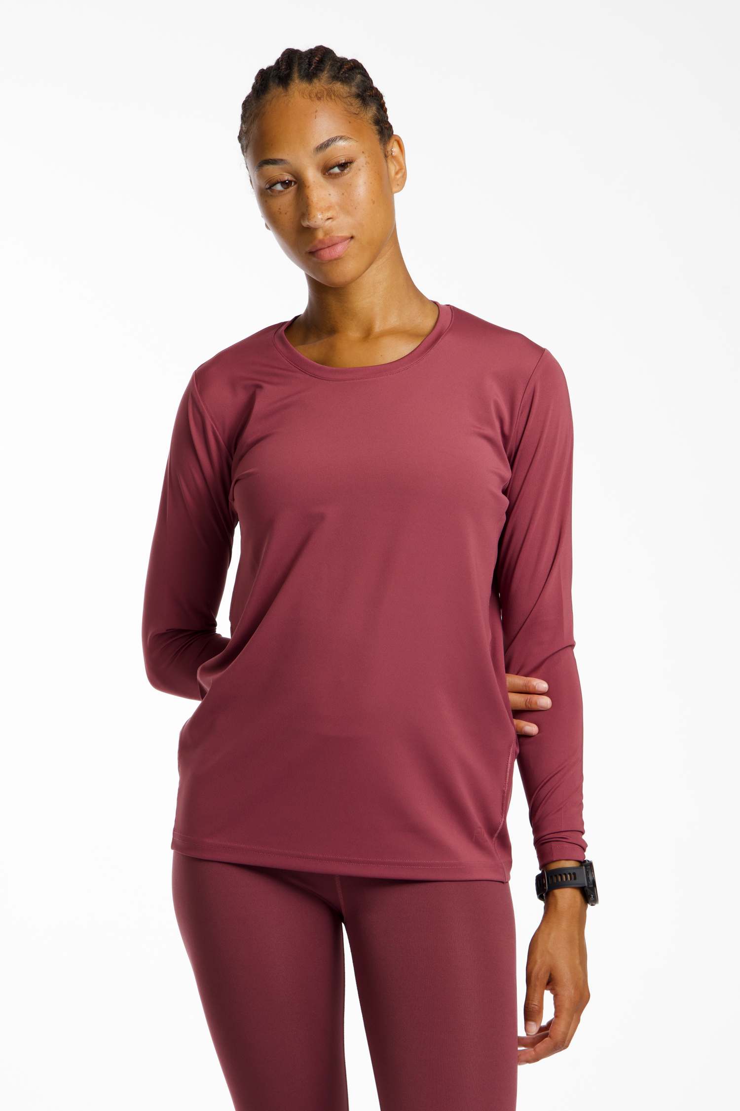 POWERZONE Damen Longsleeve Lila, Damen, Größe: M