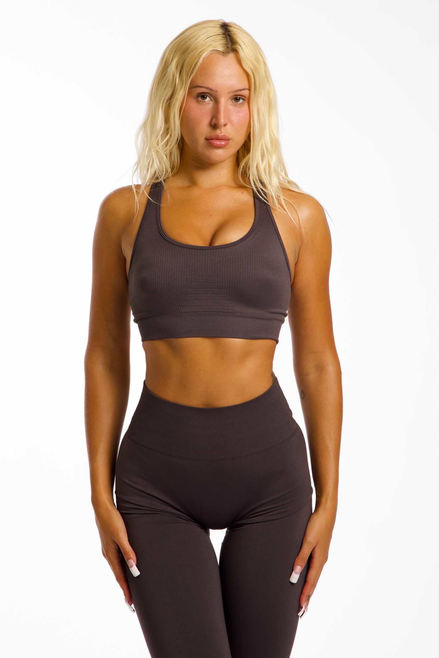 POWERZONE Medium Damen Sport-BH Grau, Damen, Größe: S
